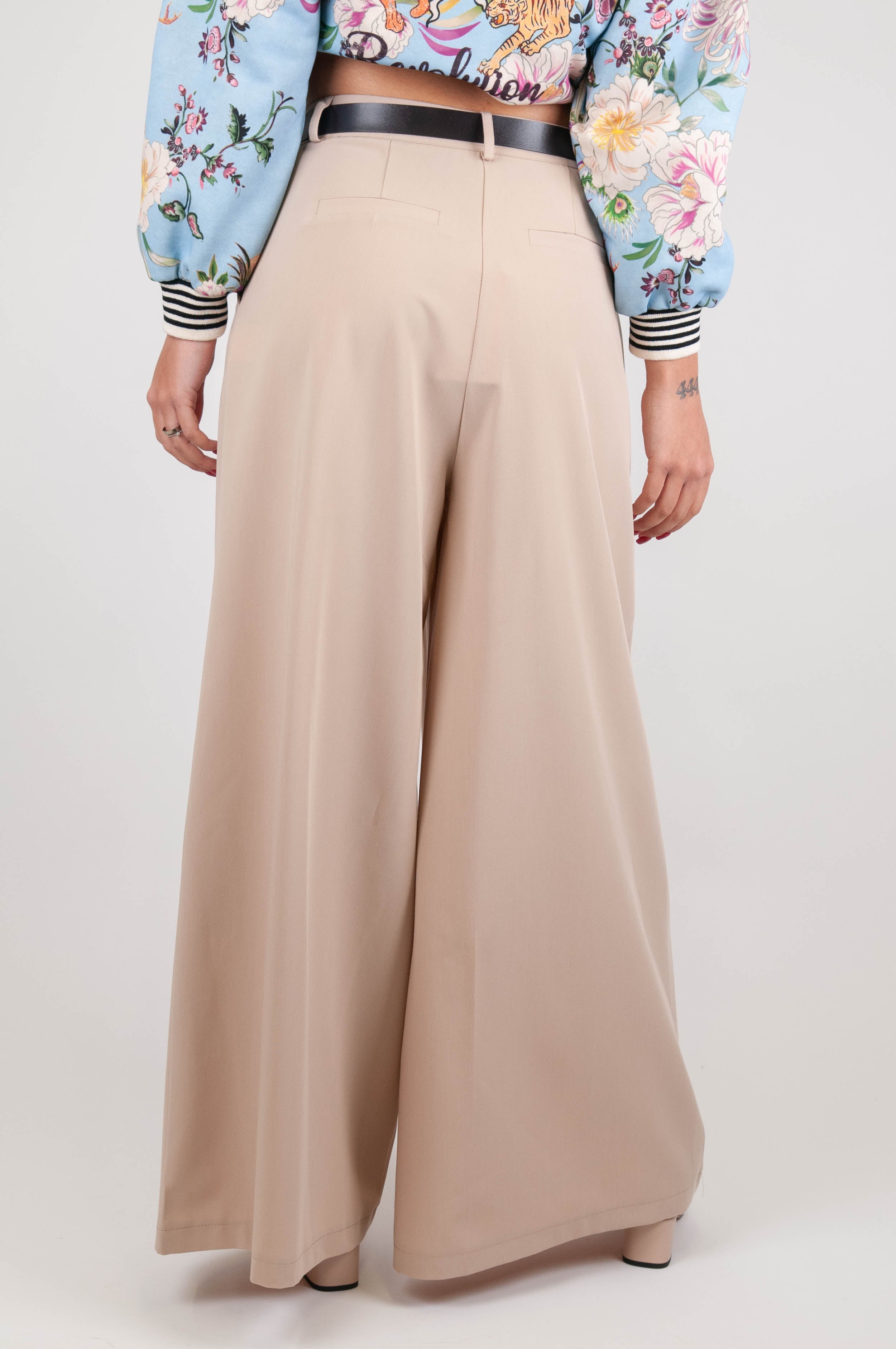 Haveone - Pantalone palazzo con pinces