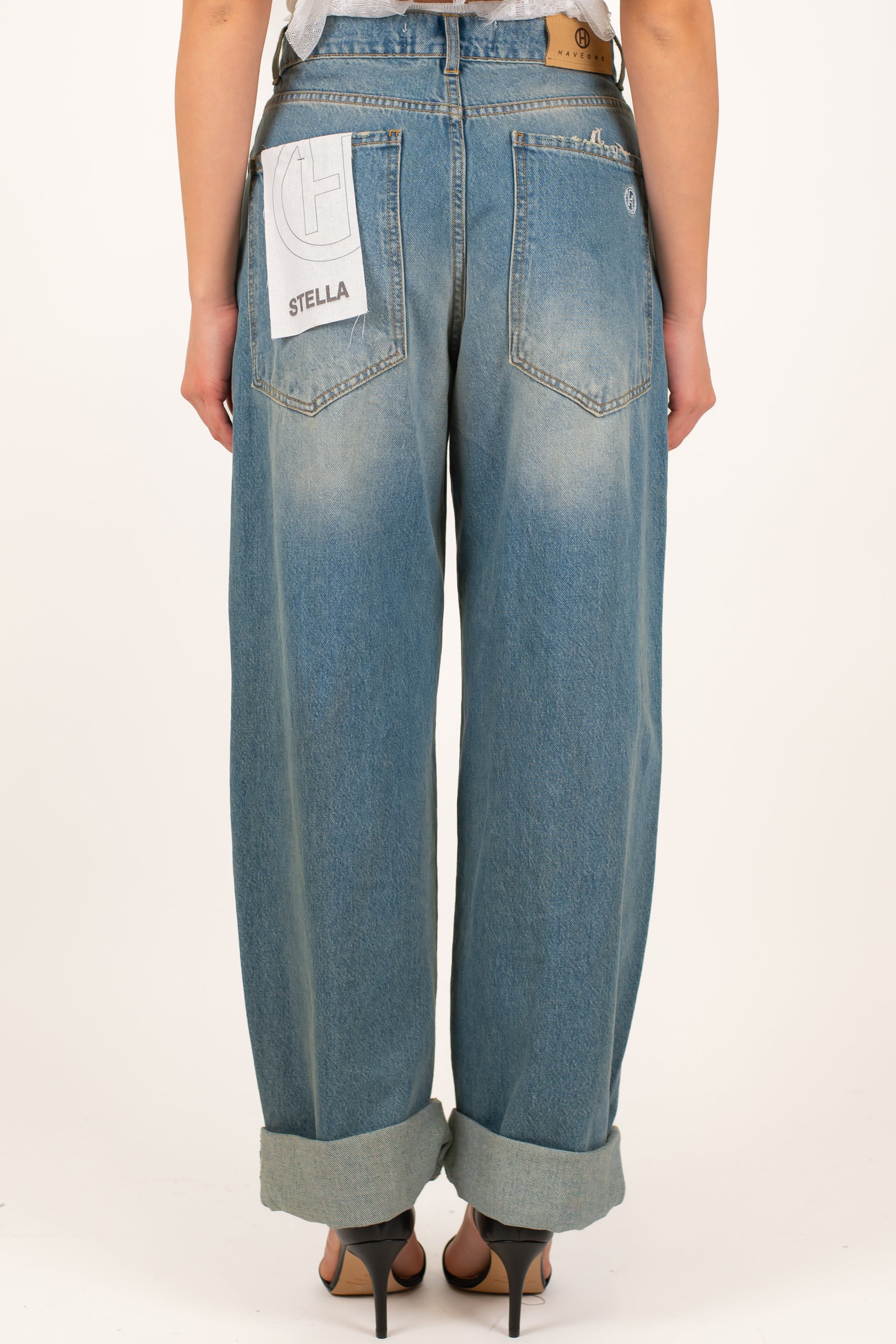 Haveone - Jeans regular lavaggio intermedio con rotture modello Stella