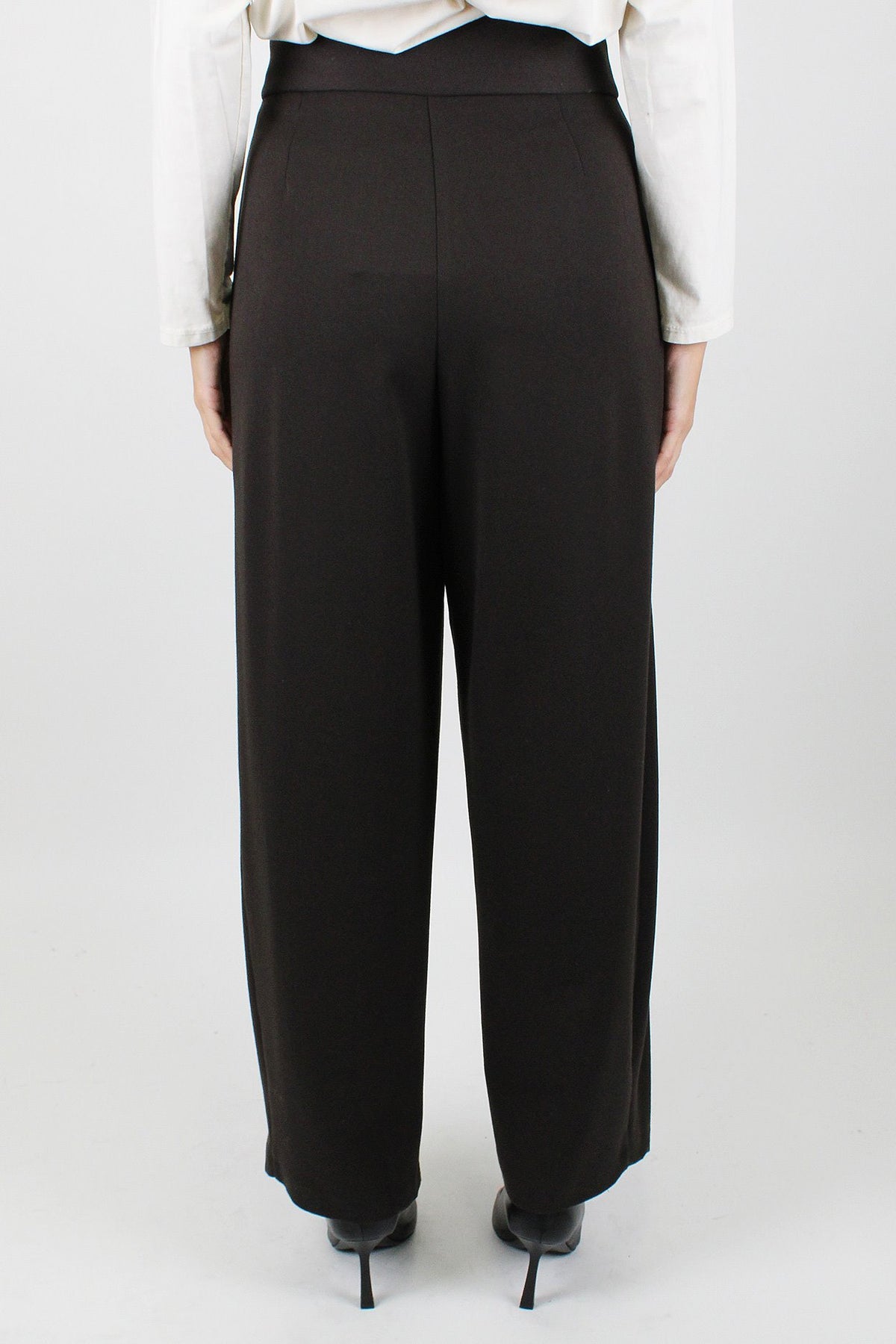 Maryley - Pantalone balloon a vita alta con pinces