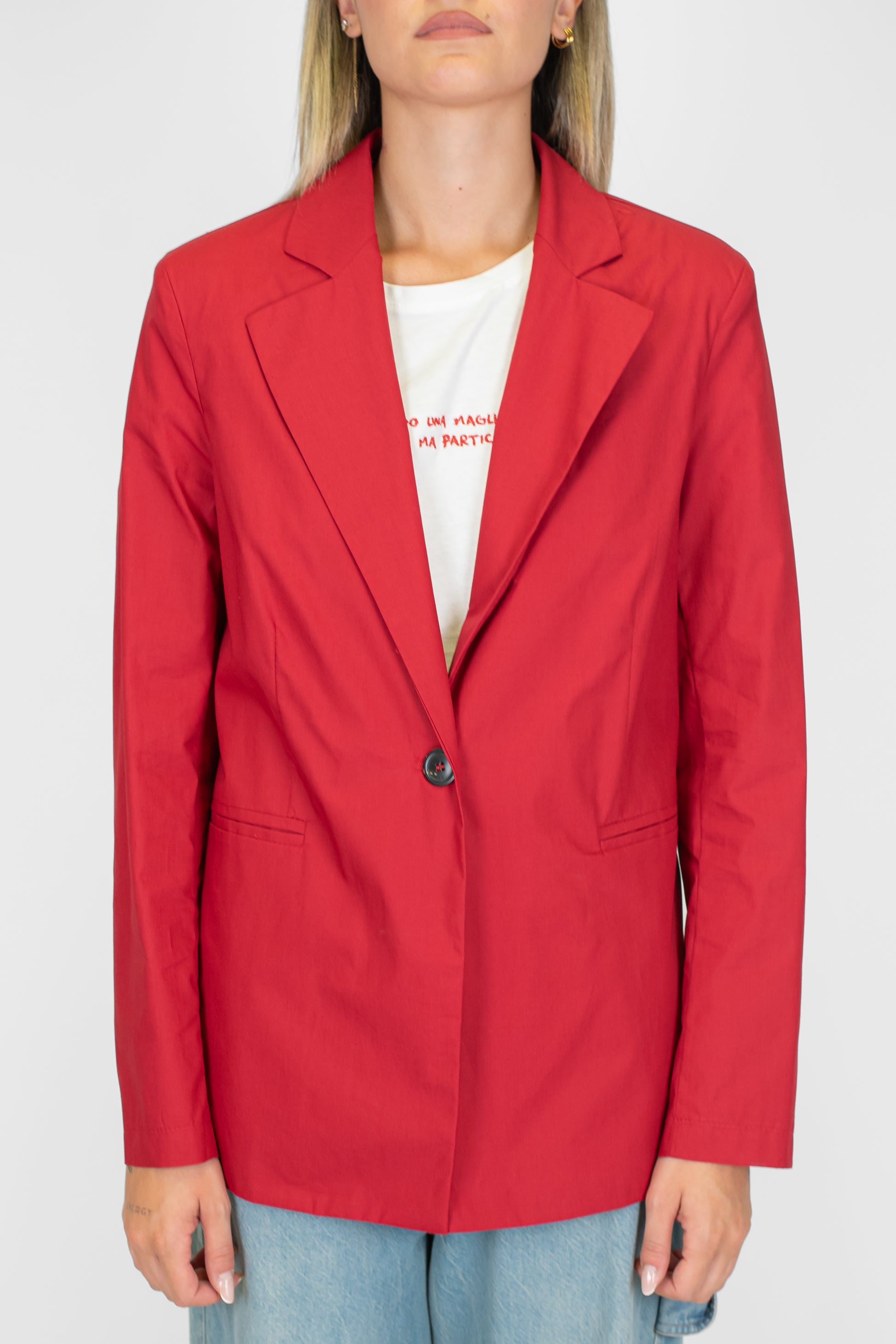 Maryley - Giacca monopetto sfoderata in tela paracadute