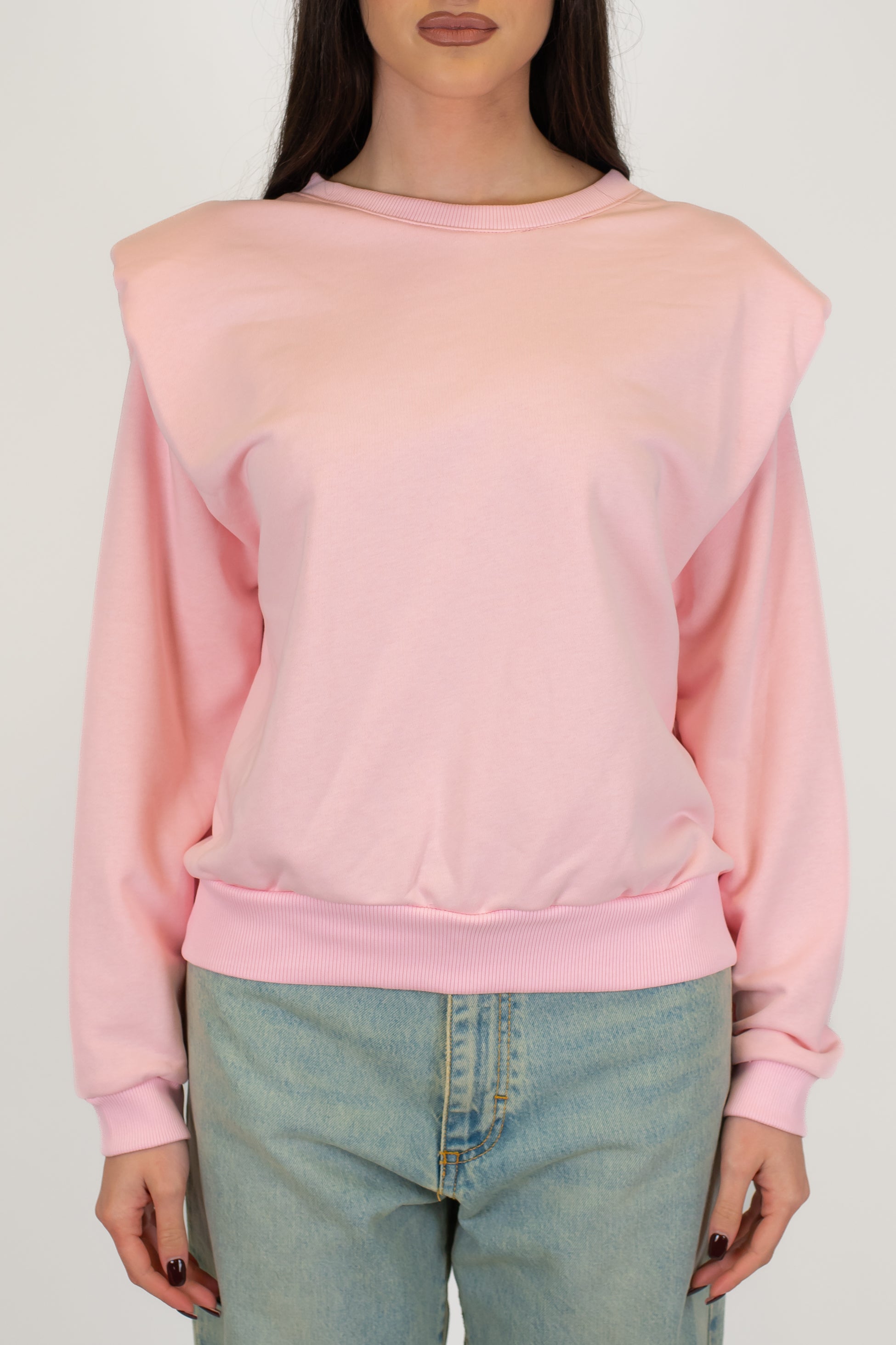 Dixie - Felpa girocollo con spalline ed elastico sul fondo