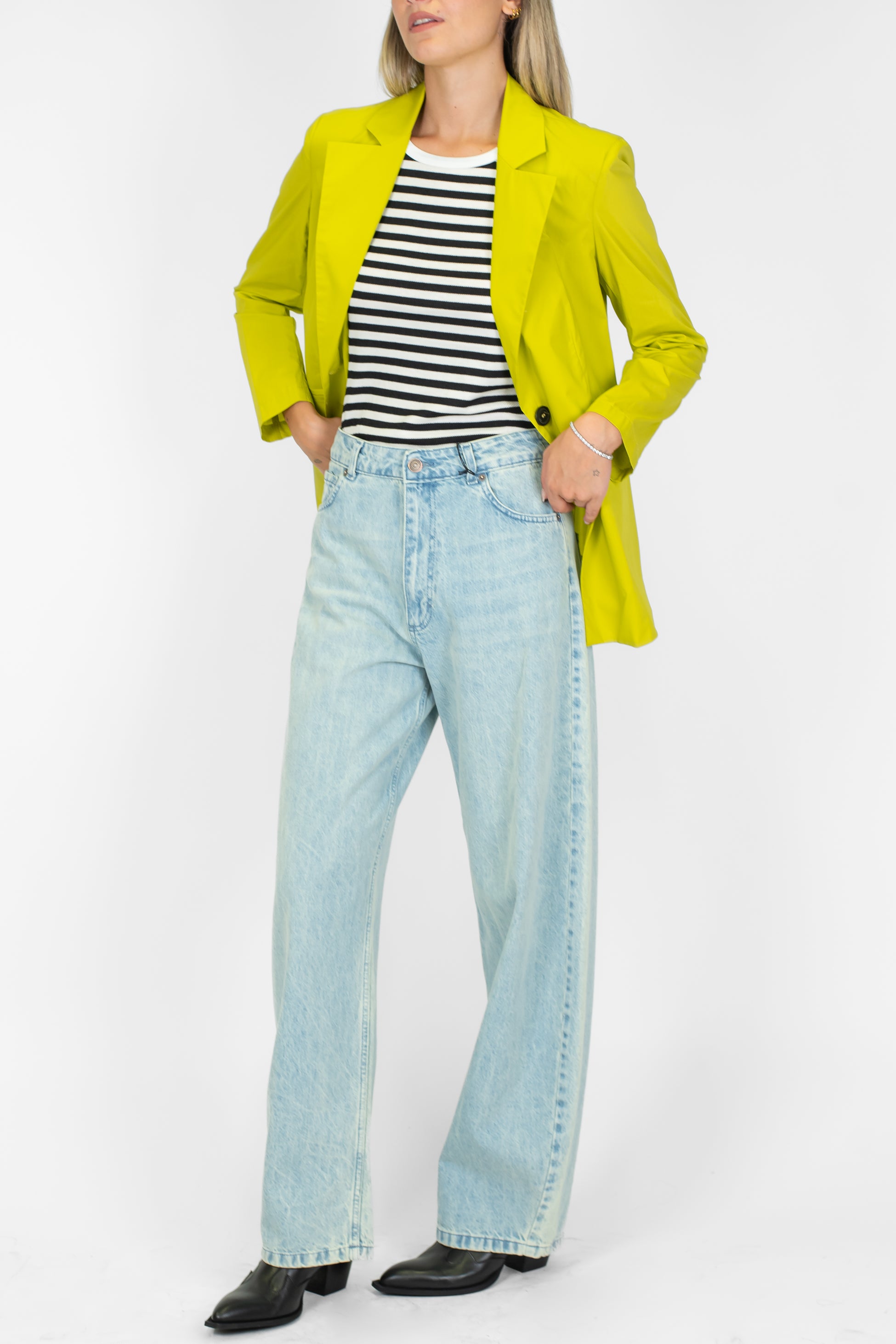 Tensione in - Jeans regular gamba ampia lavaggio chiaro