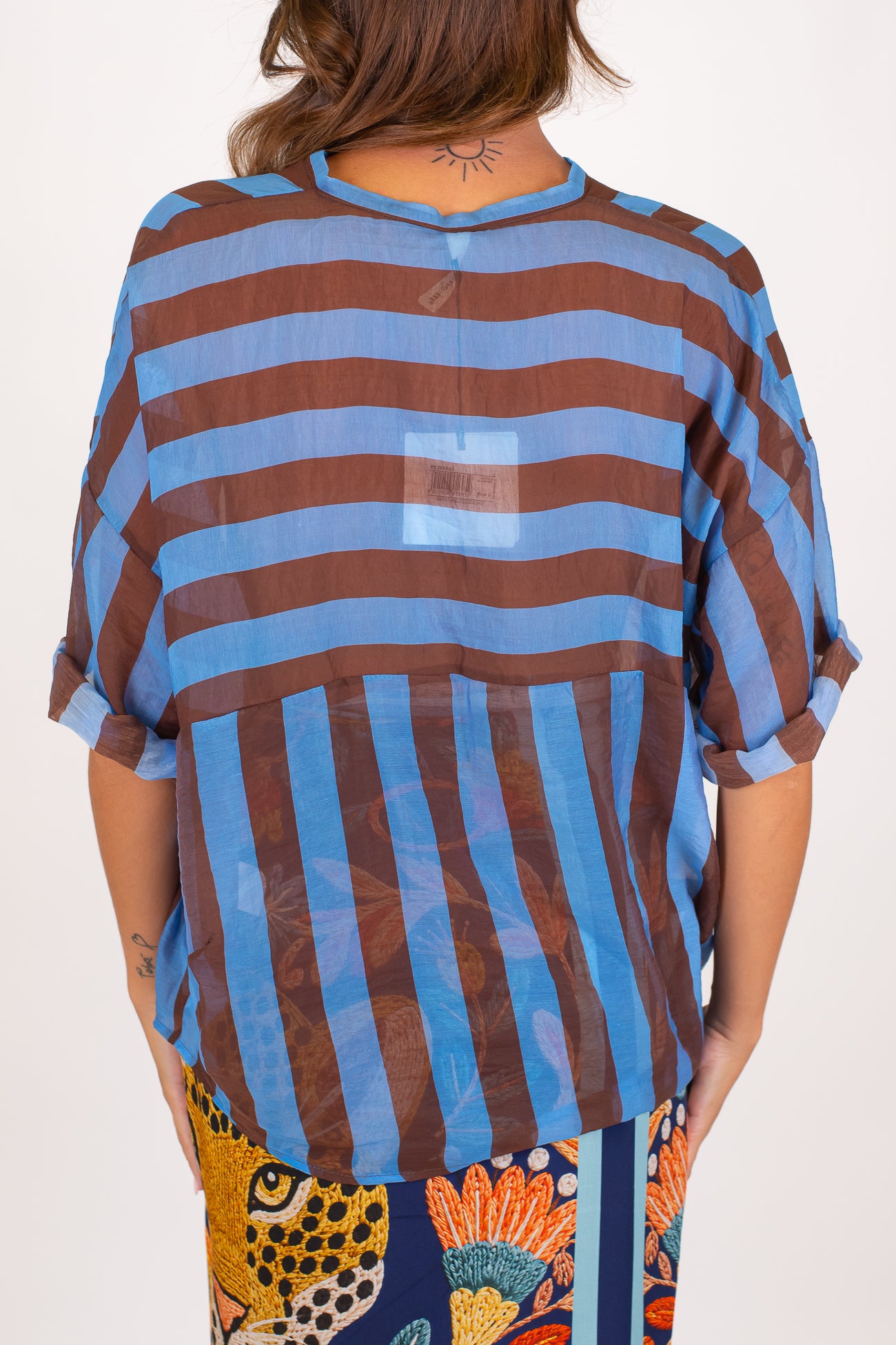 Tensione in - Camicia in lyocell fantasia rigata