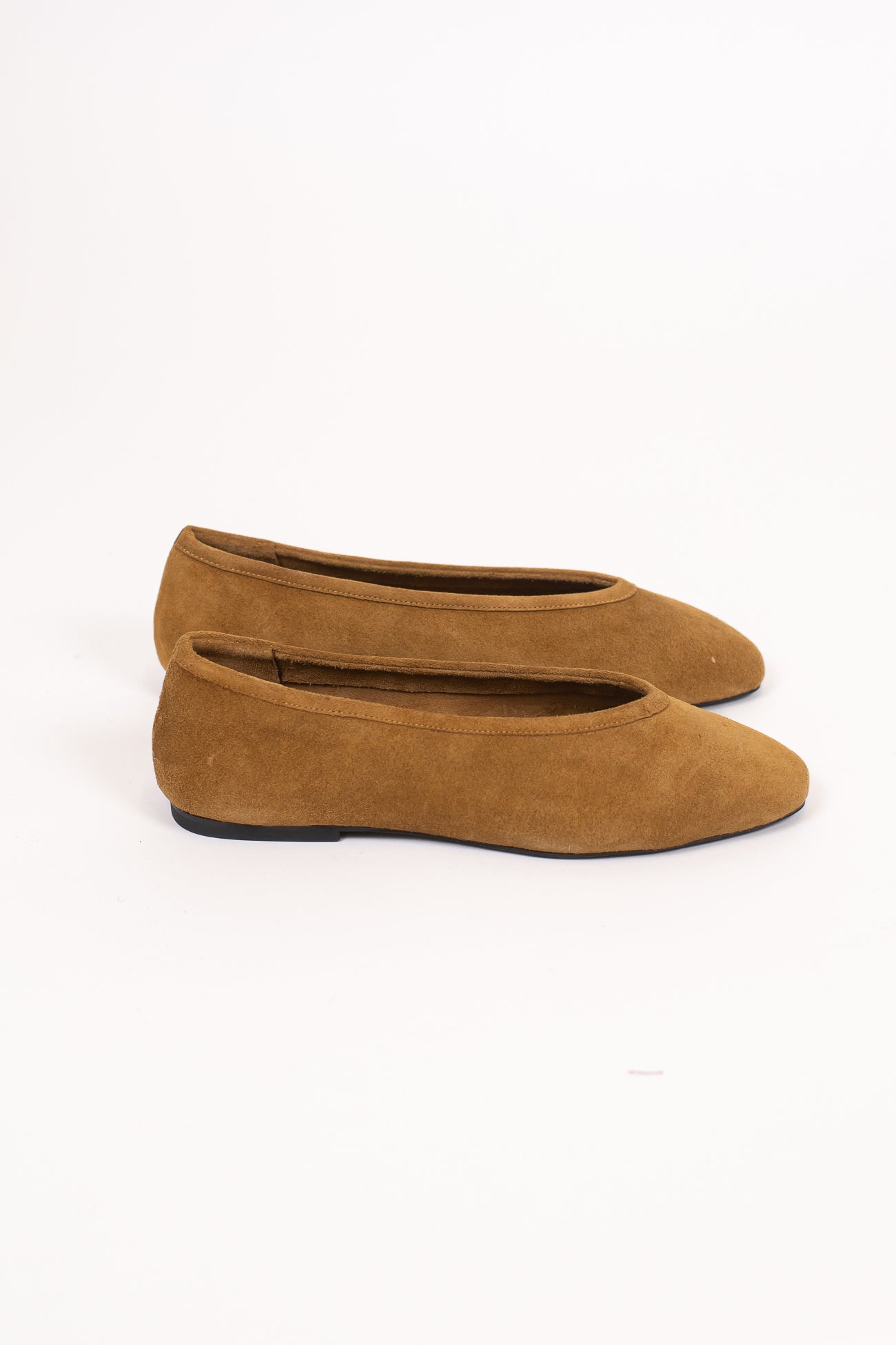 Mosaic - Ballerina in suede con suola in cuoio