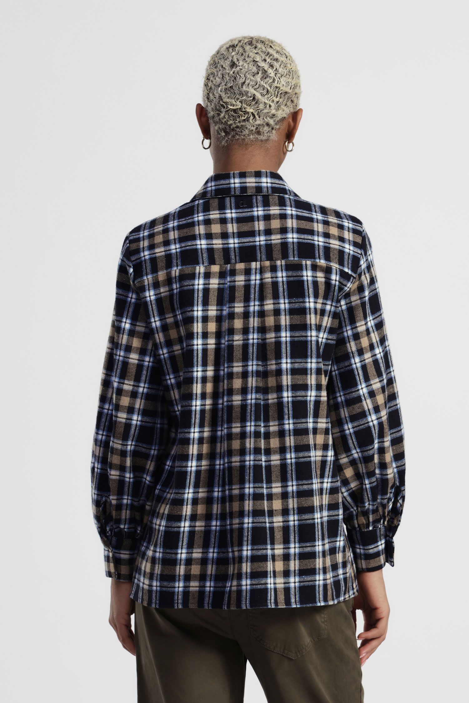 Dixie - Camicia fantasia check con taschino sul petto