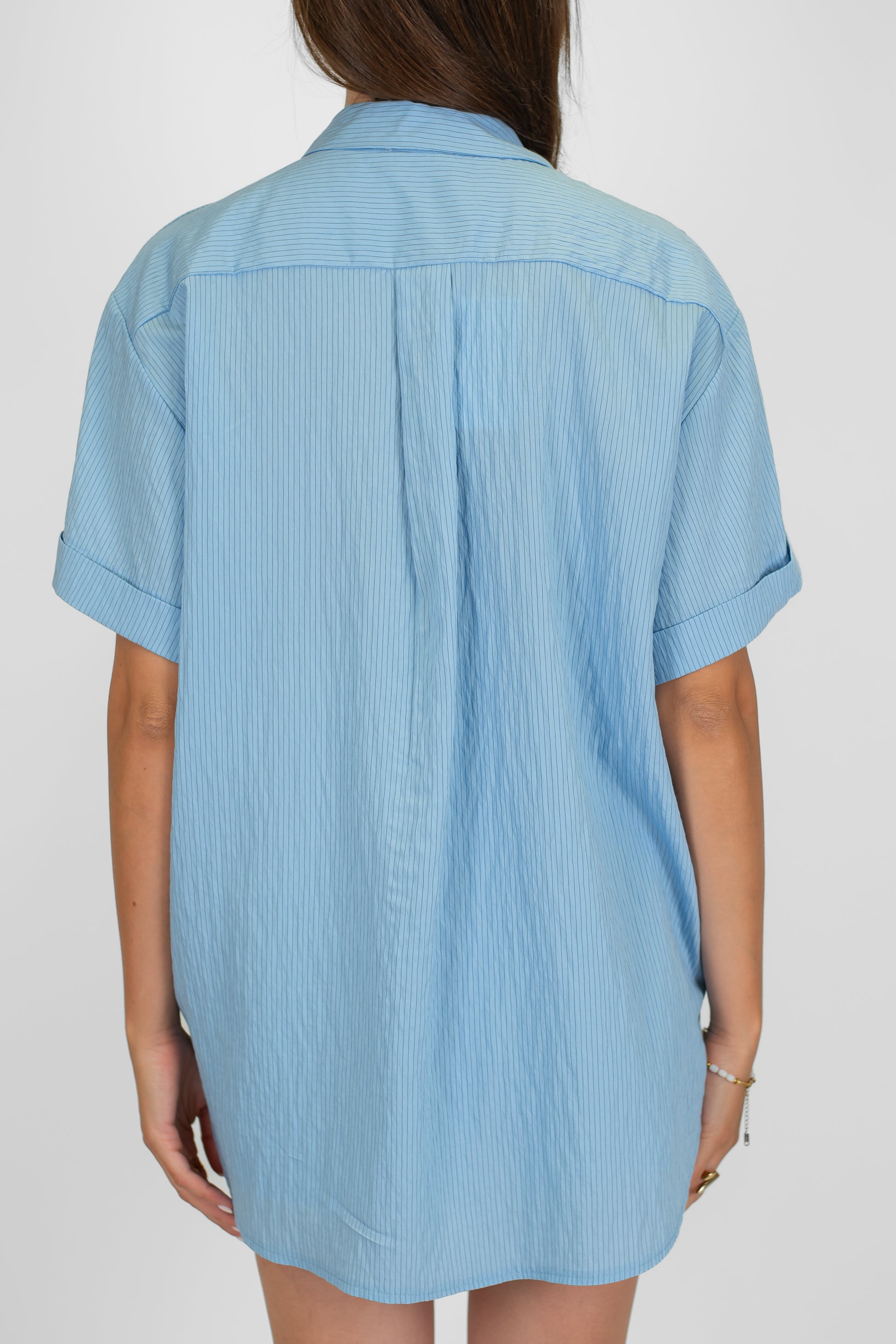 Motel - Camicia mezzamanica over a righe