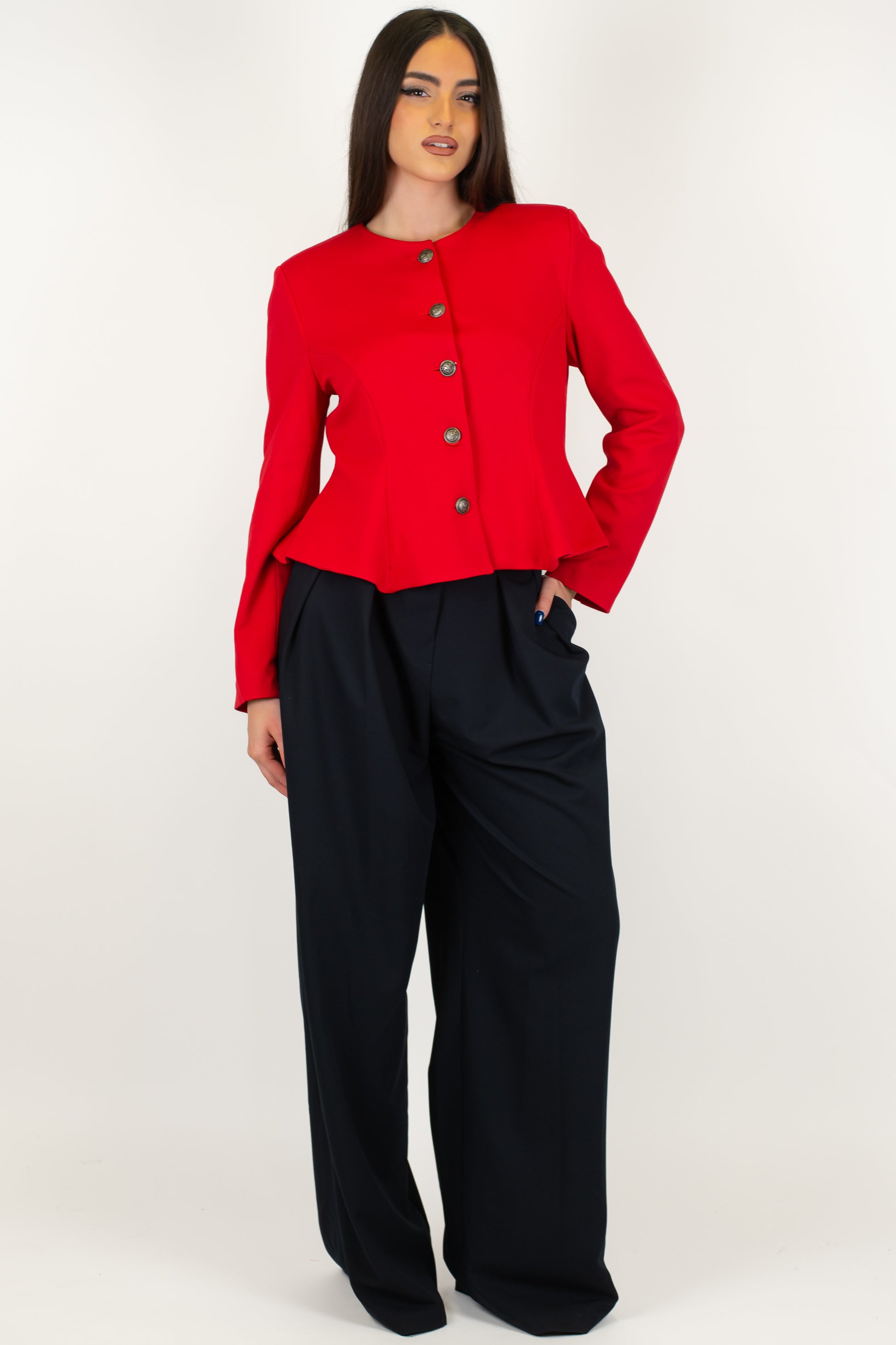 Tensione in - Pantalone palazzo con doppia pinces