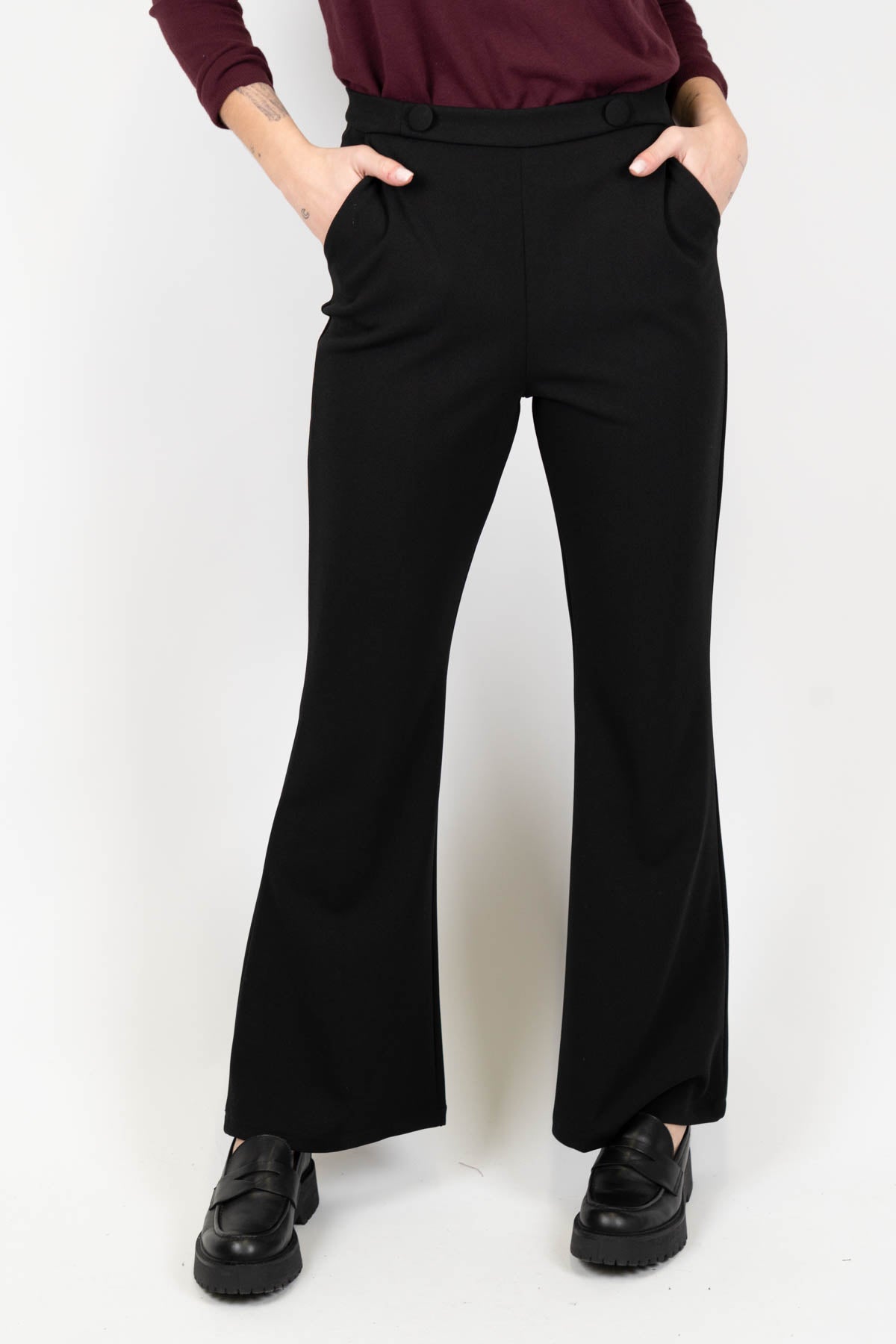 Haveone - Pantalone trombetta elasticizzato