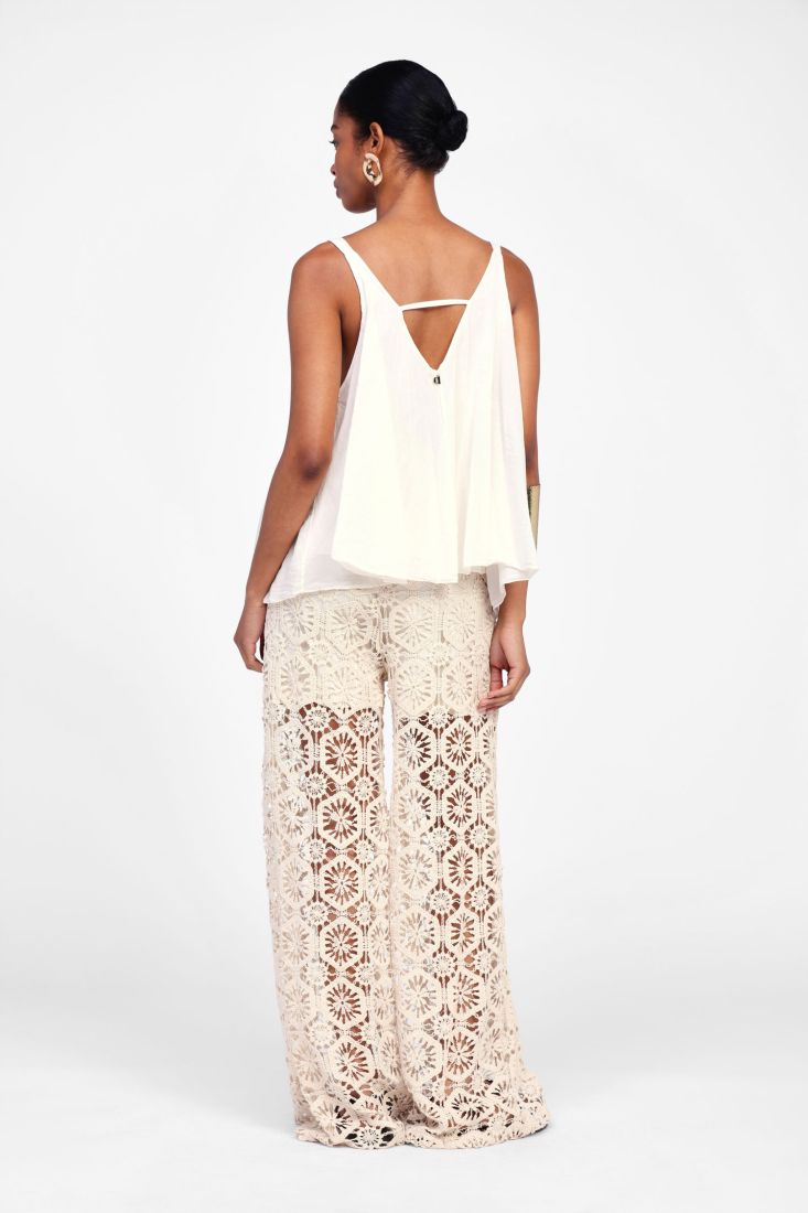 Dixie - Pantalone palazzo crochet