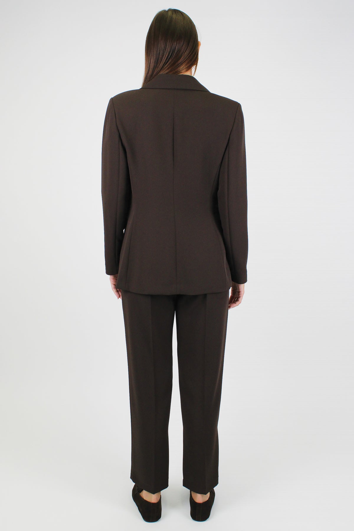 Maryley - Tailleur con giacca monopetto e pantalone con pinces sul retro