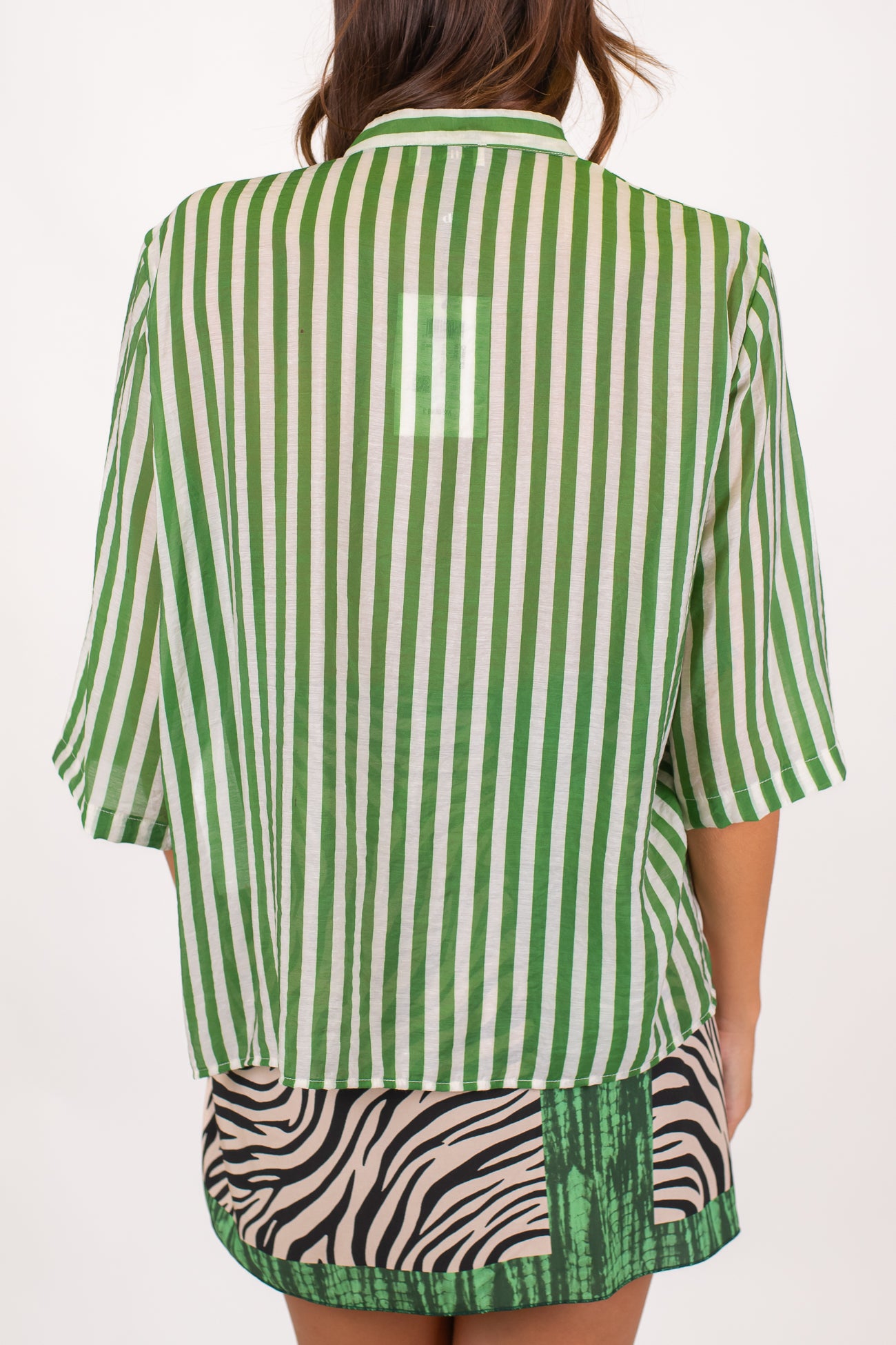 Dixie - Camicia rigata in viscosa leggera
