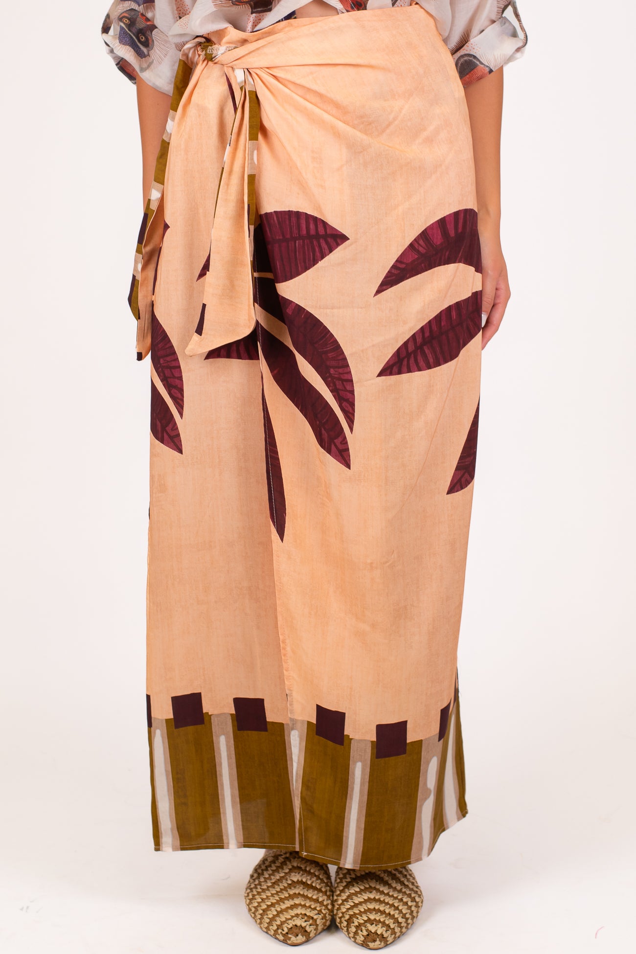 Haveone - Gonna pareo in viscosa leggera fantasia palme