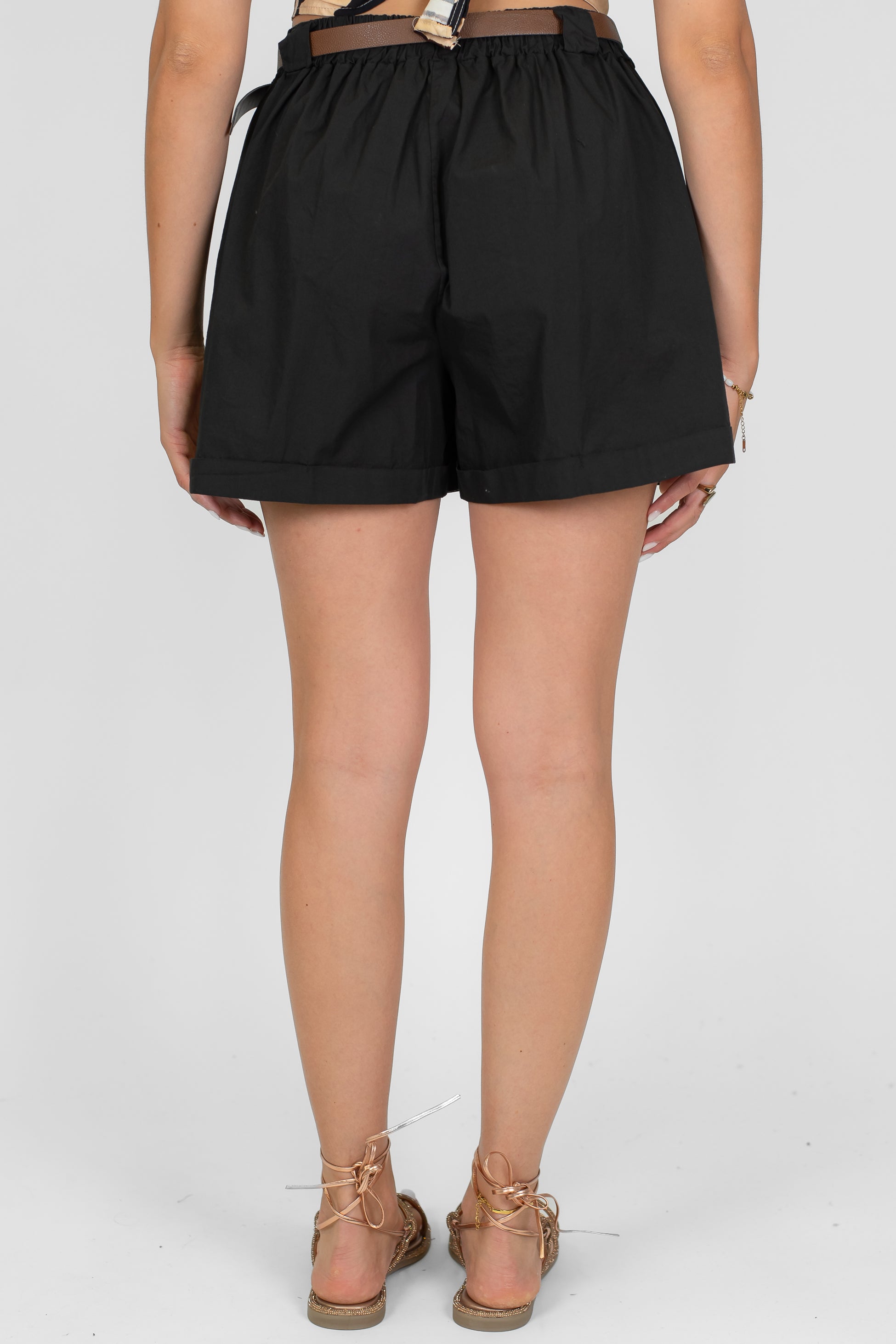Haveone - Shorts in cotone con pinces