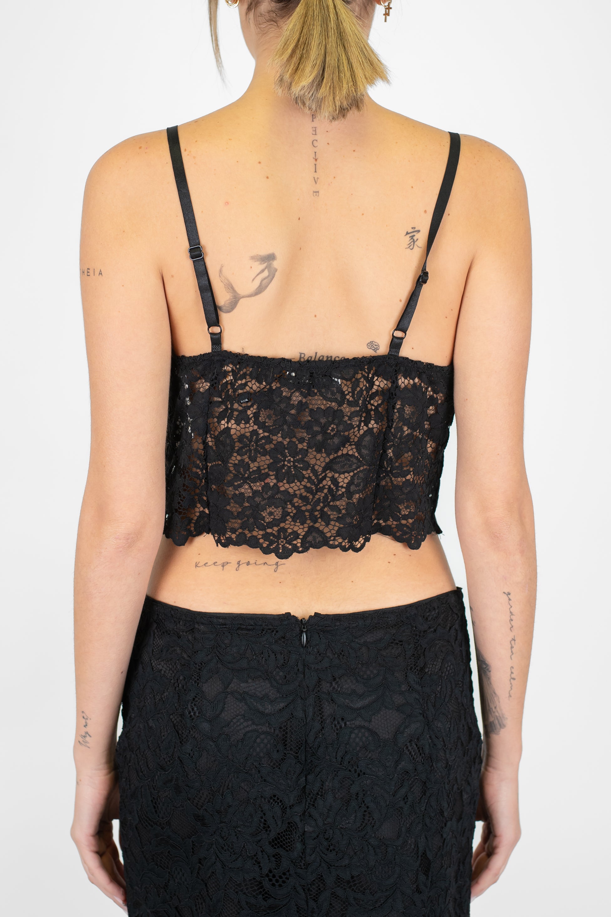 Dixie - Top in pizzo con bretelline regolabili