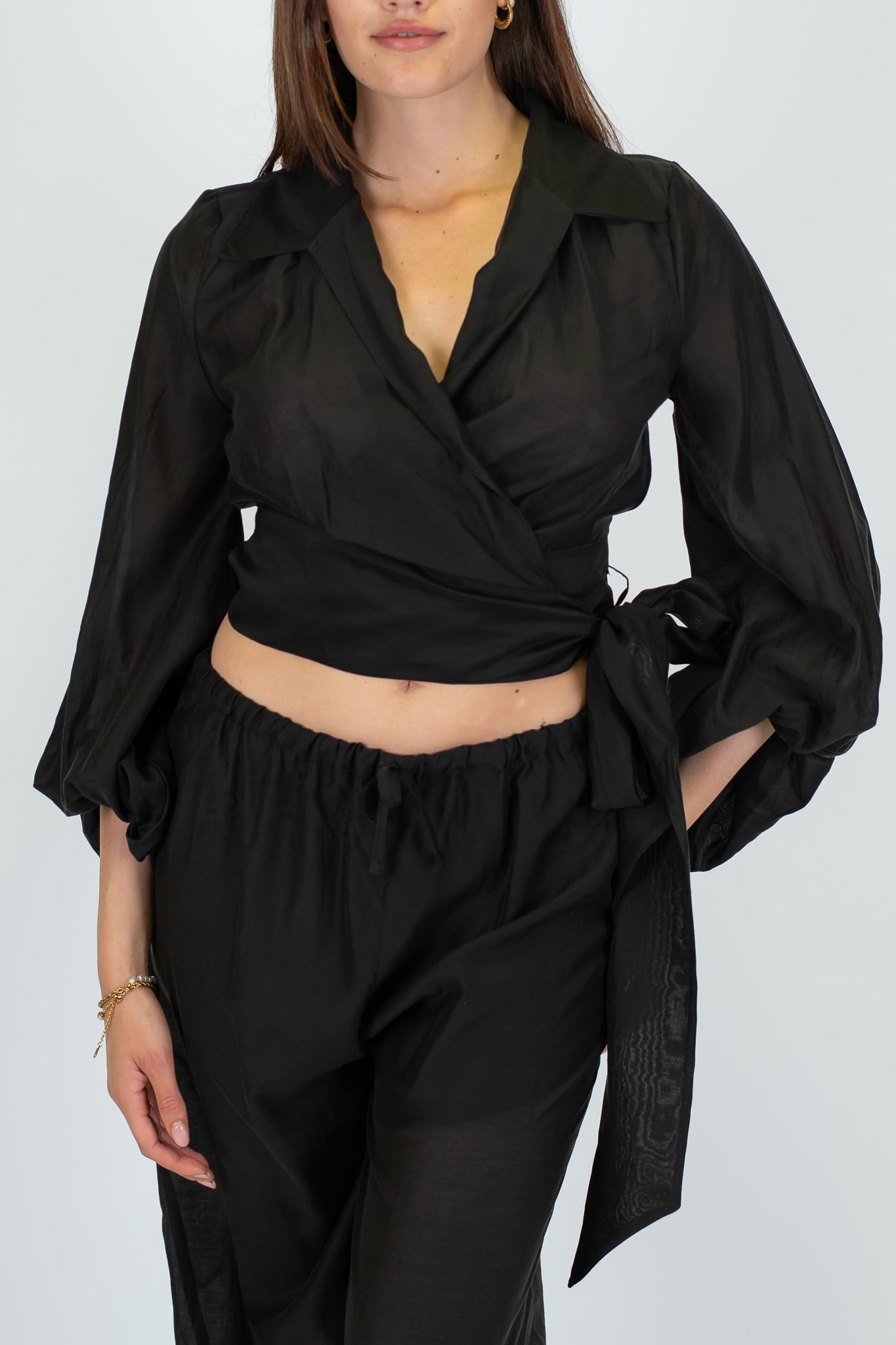 Haveone - Camicia chiusura portafoglio in lyocell