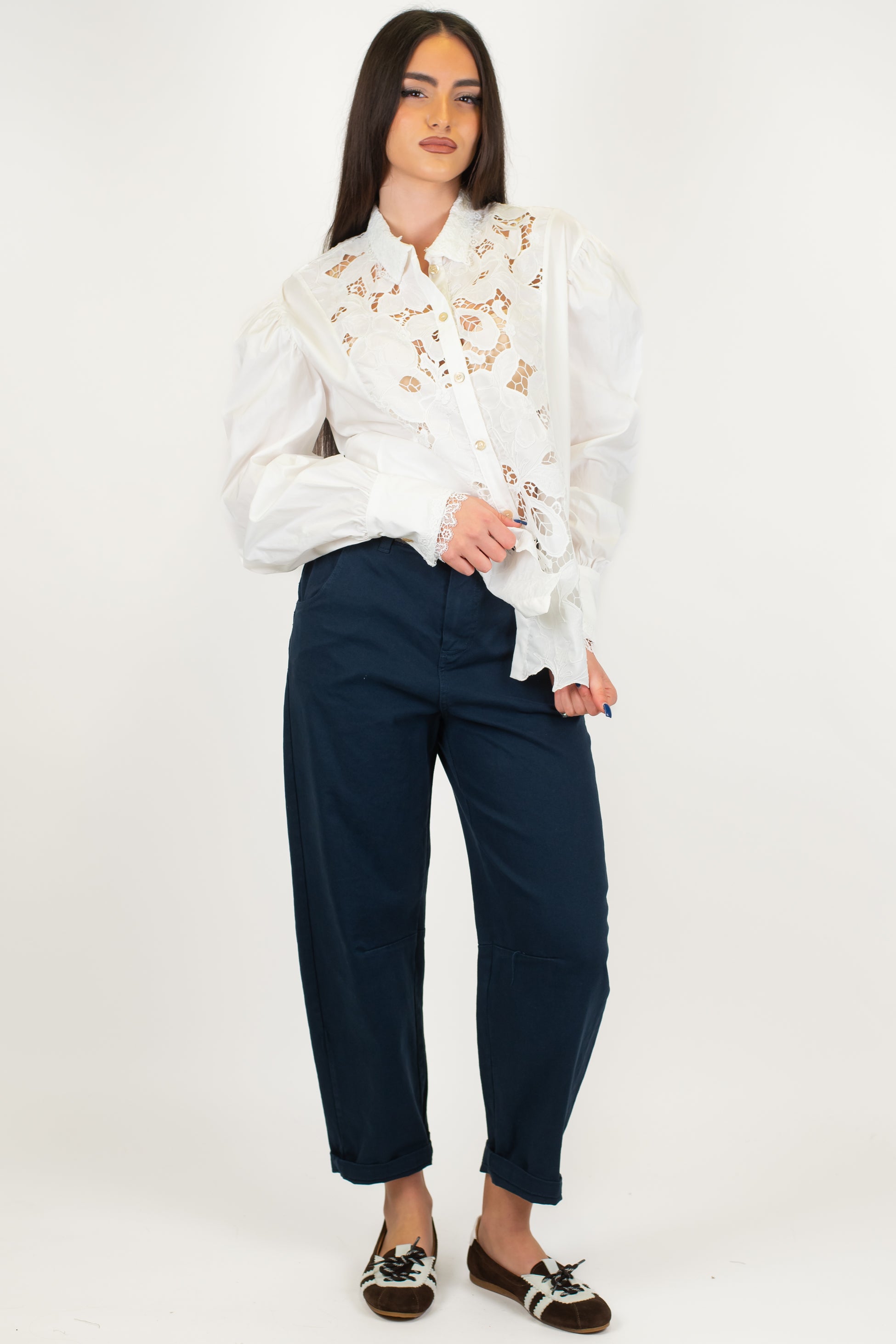 Haveone - Pantalone balloon con elastico sul retro