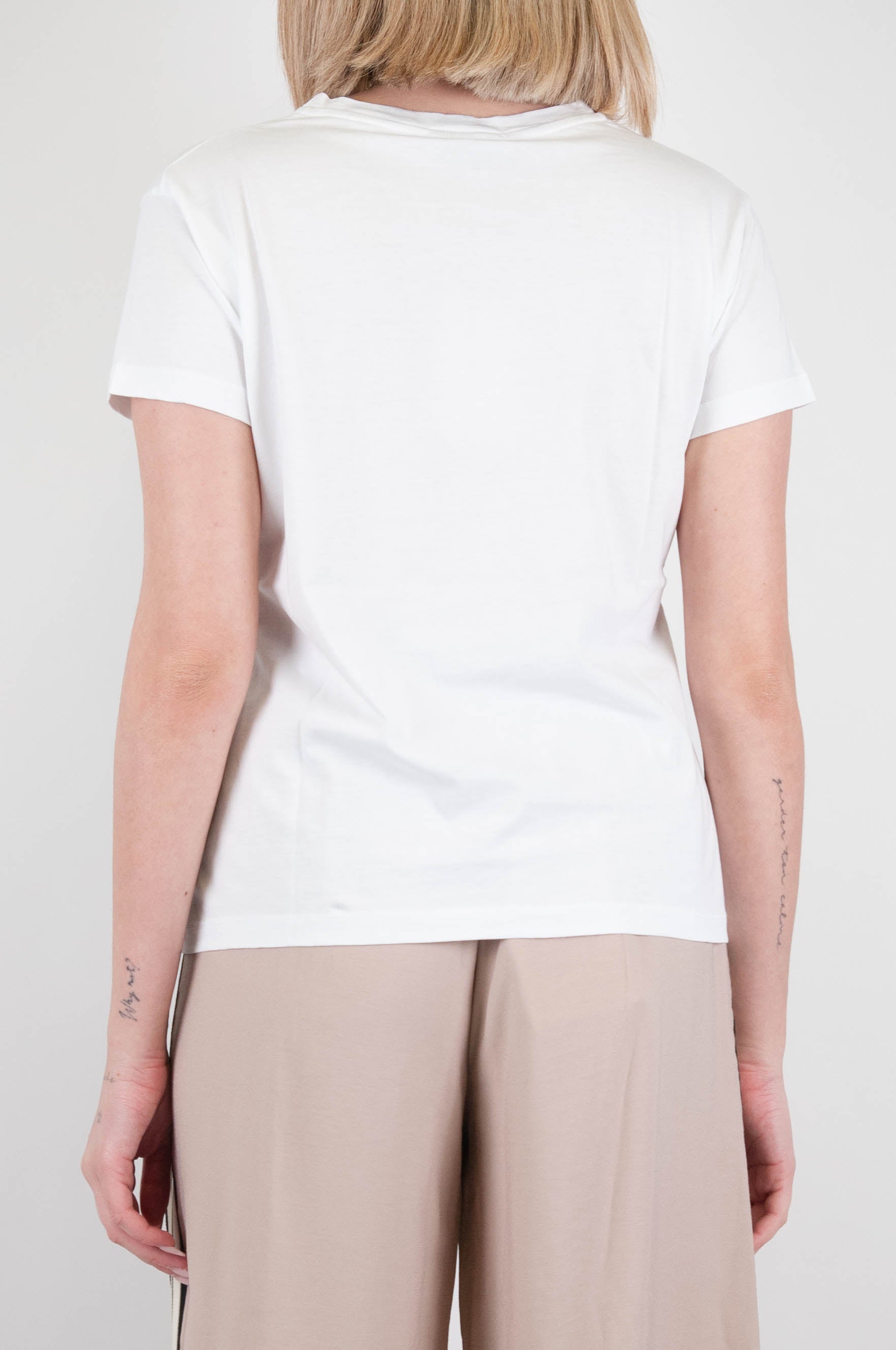 Motel - T-shirt in cotone con stampa orsetto e strass