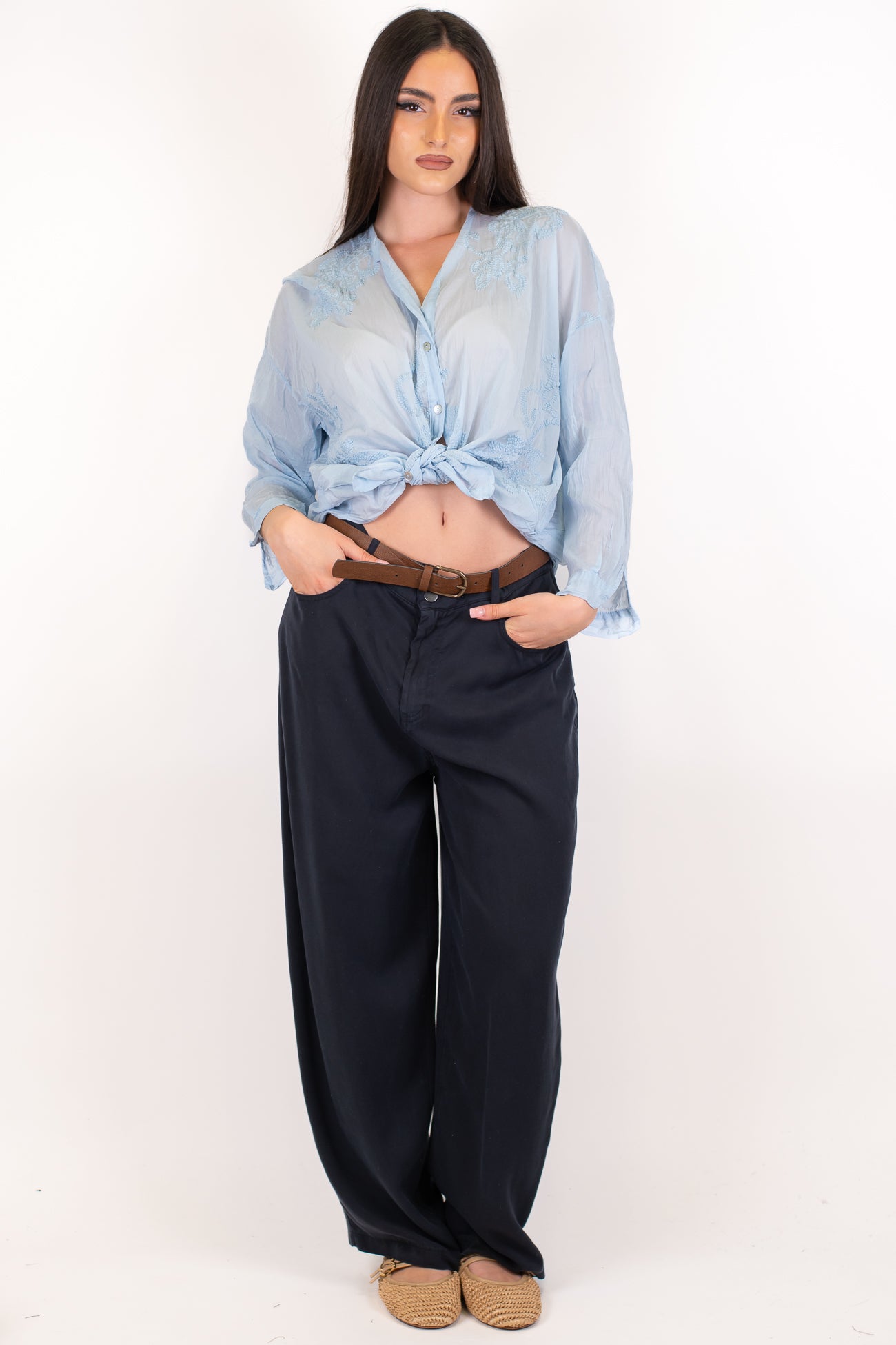 Tensione in - Pantalone barrell in lyocell
