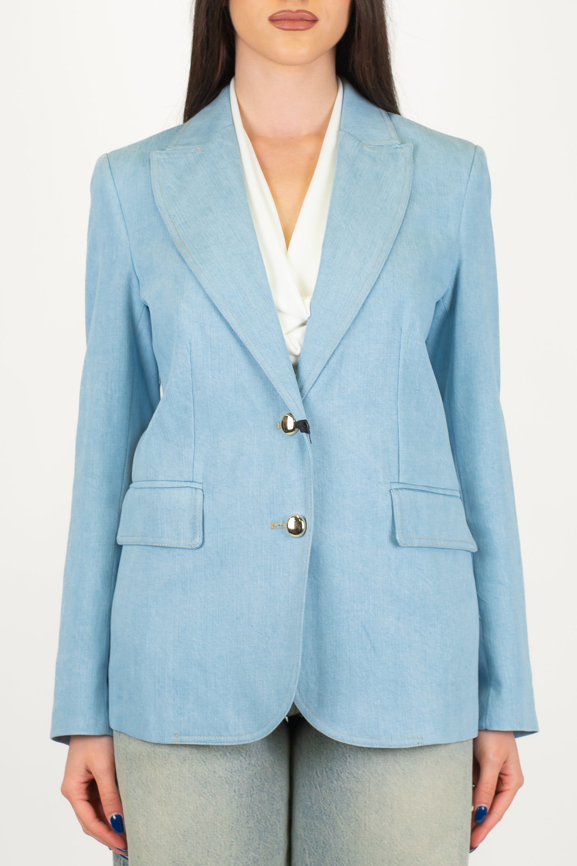 Maryley - Giacca effetto denim in lyocell