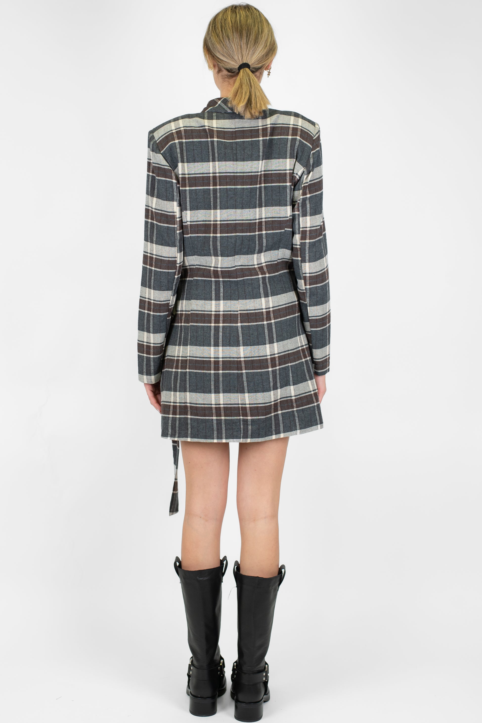 Motel - Abito corto fantasia check