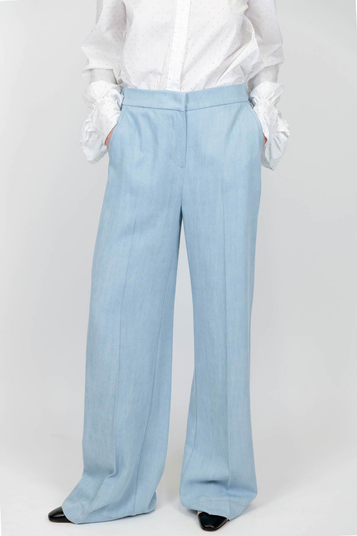 Maryley - Pantalone palazzo in denim