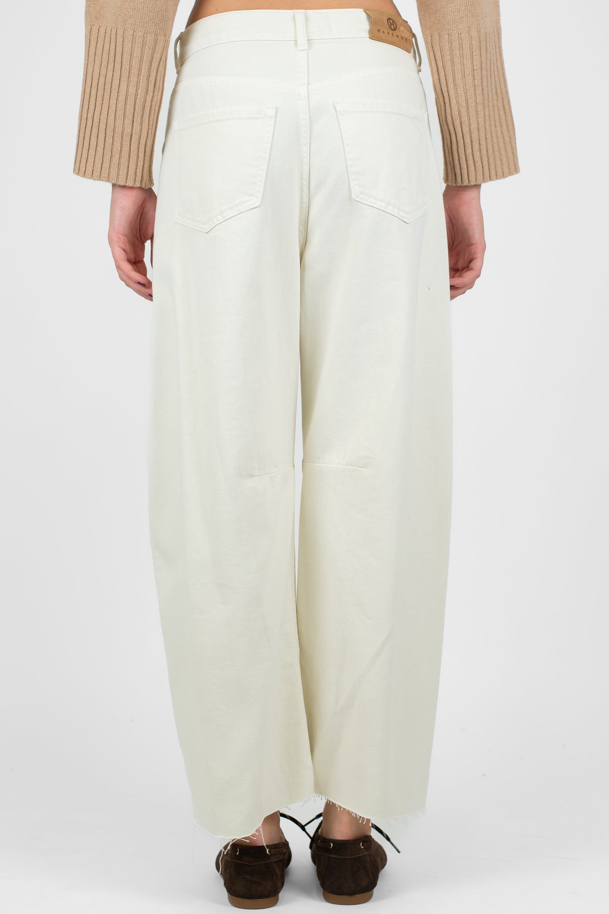 Haveone - Pantalone balloon in denim colorato modello Barbara