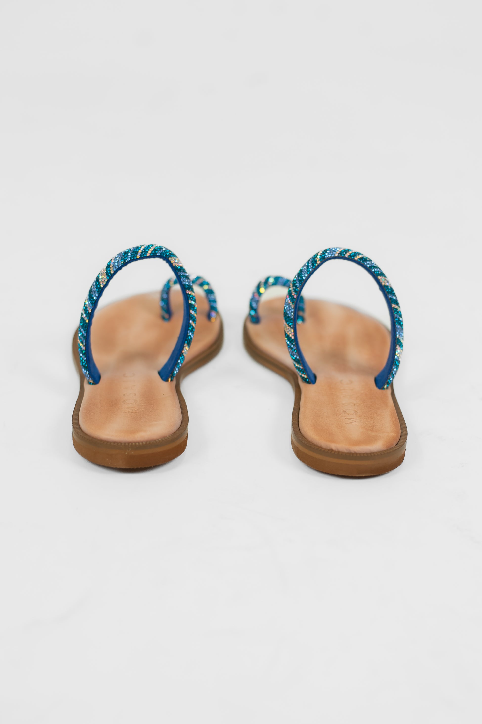 Mosaic - Sandalo infradito con doppia fascia con strass