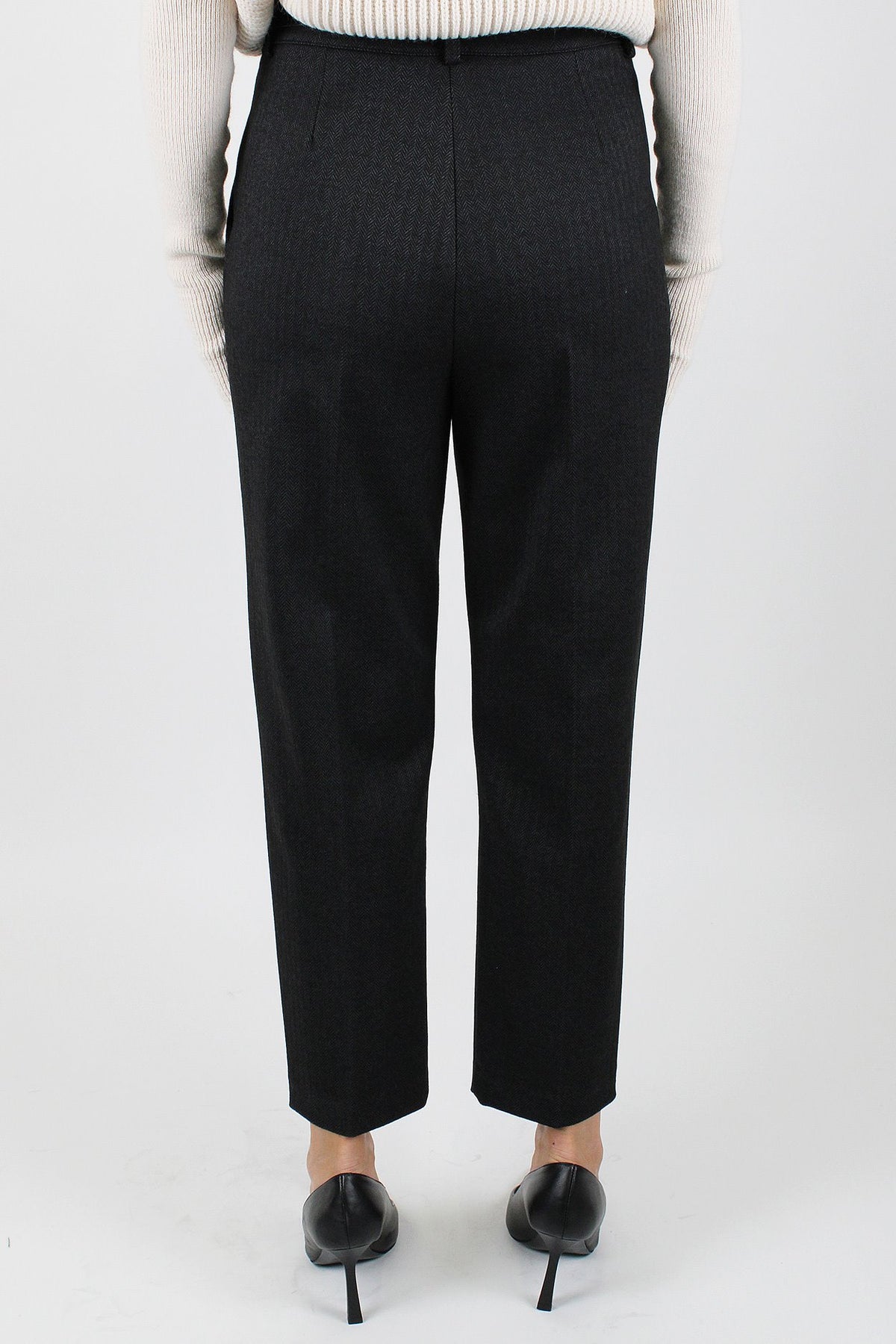 Haveone - Pantalone slim fantasia spigata