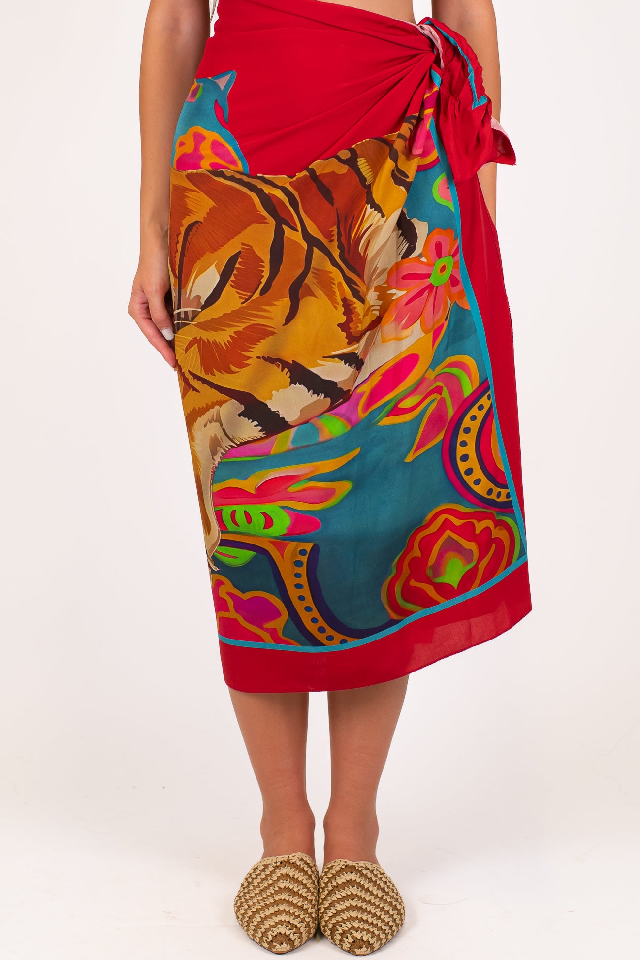 Haveone - Gonna pareo fantasia tigre in viscosa leggera