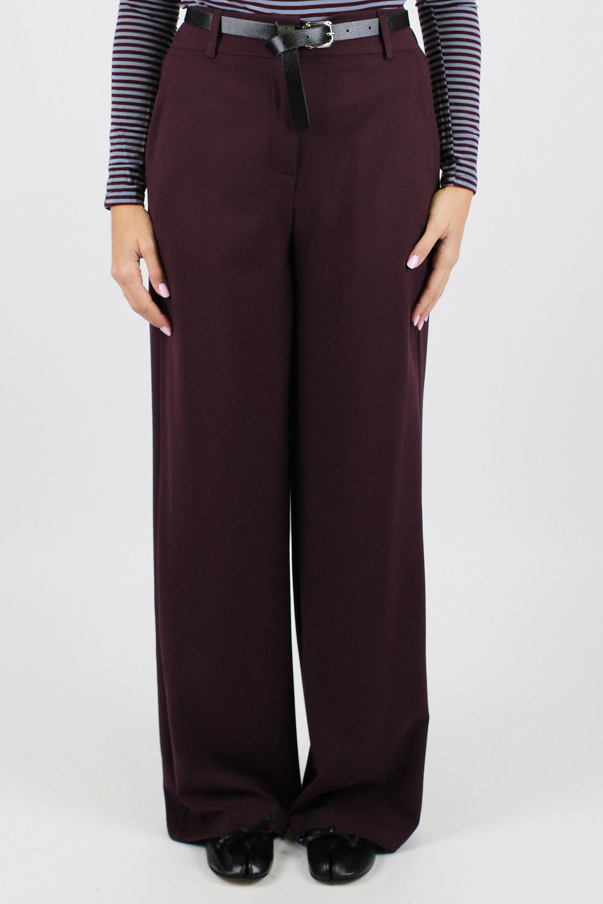 Haveone - Pantalone palazzo con elastico sul retro