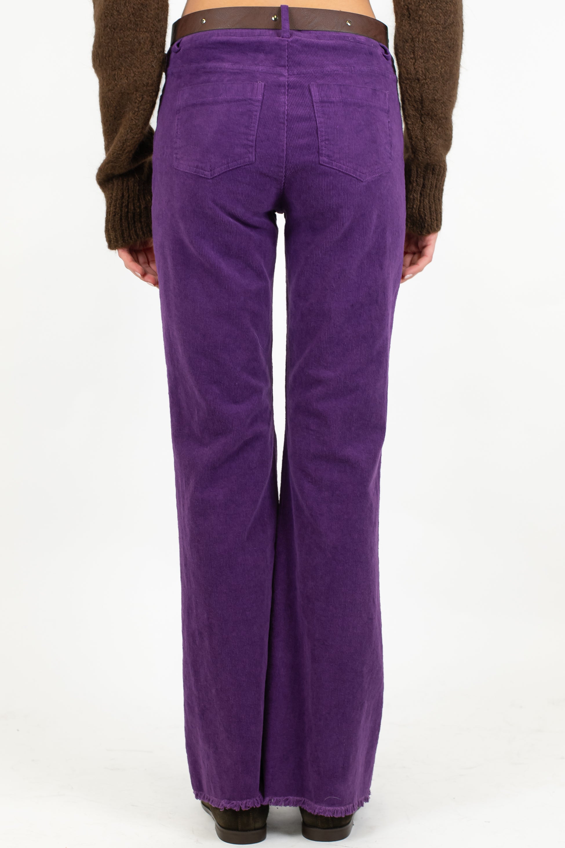 Motel - Pantalone a zampa in velluto millerighe