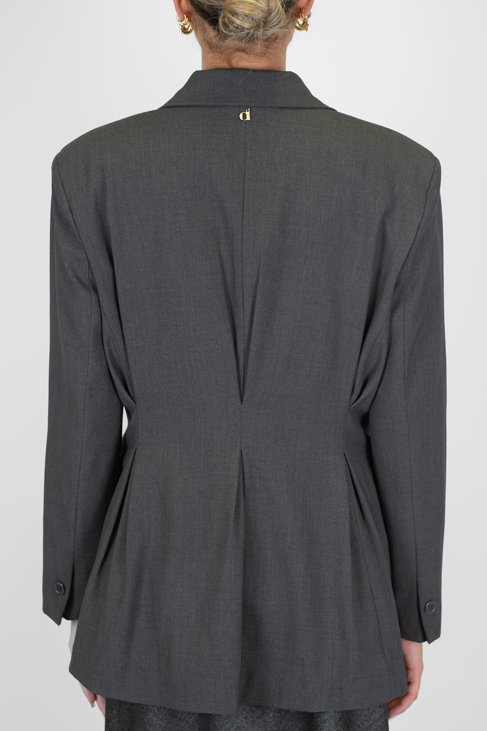 Dixie - Giacca doppiopetto avvitata con arriccio sul retro