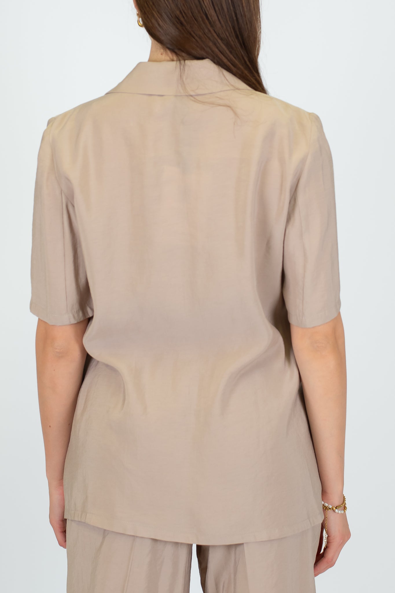 Haveone - Giacca monopetto mezza manica in modal