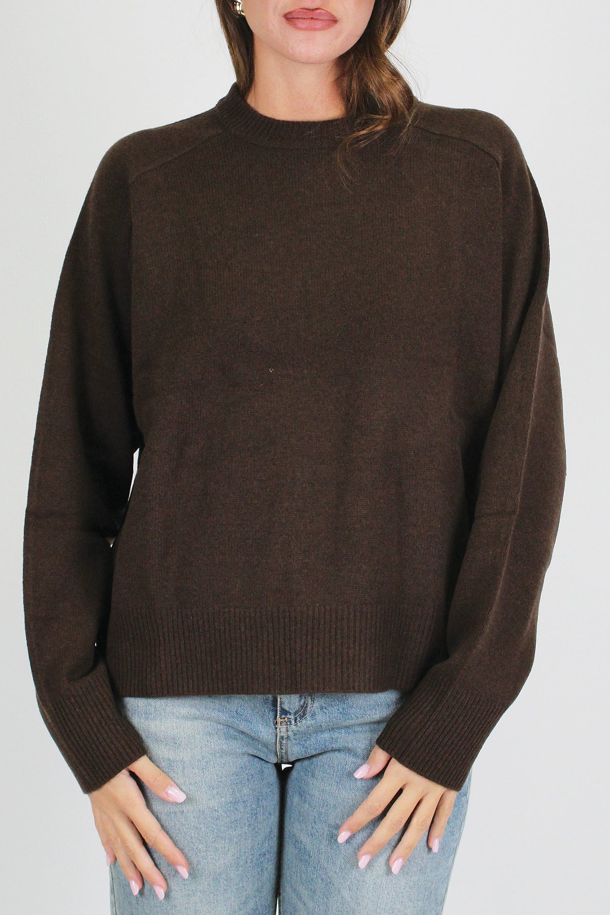 Tensione in - Maglia girocollo in pura lana