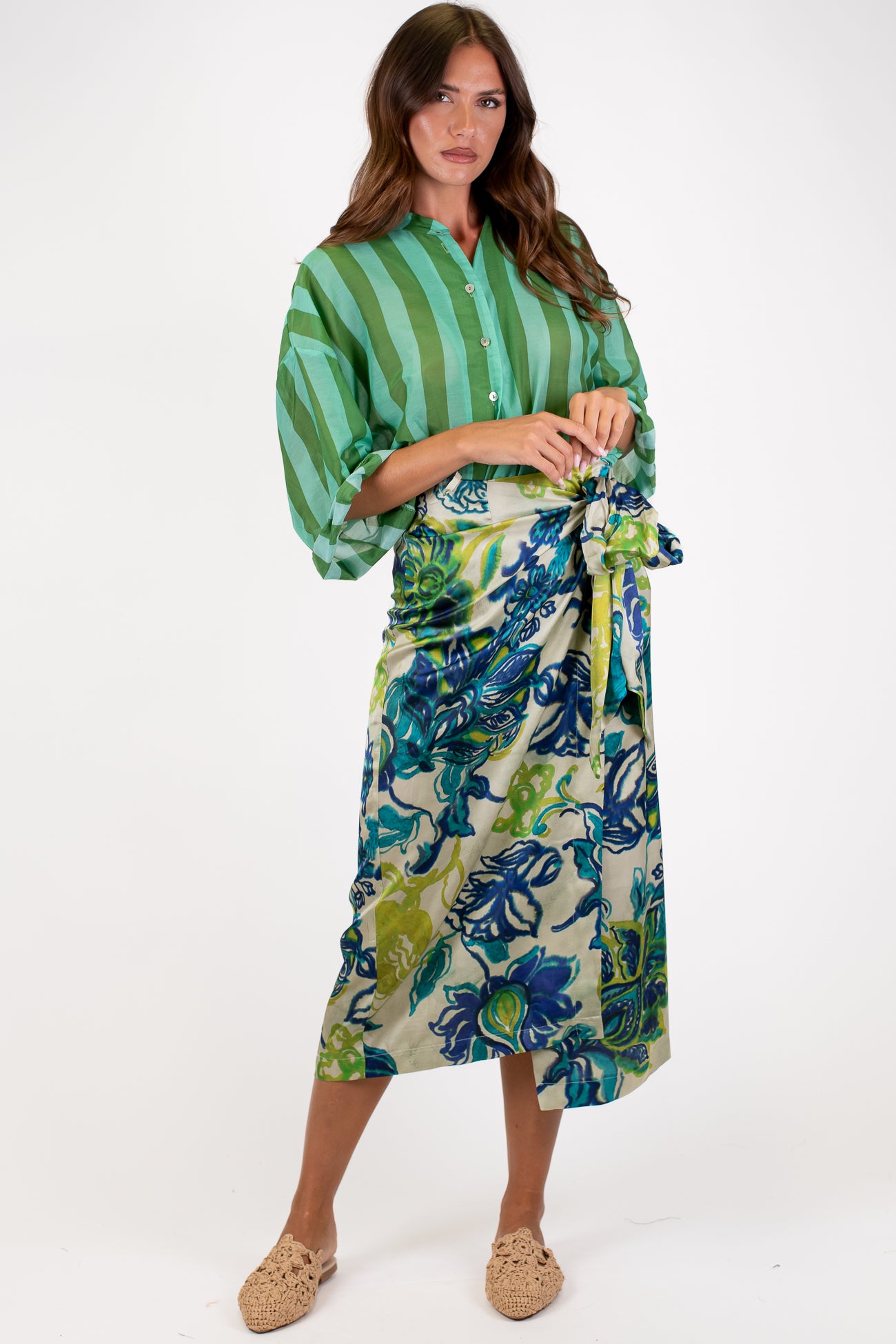 Maryley - Gonna pareo in viscosa fantasia multicolor
