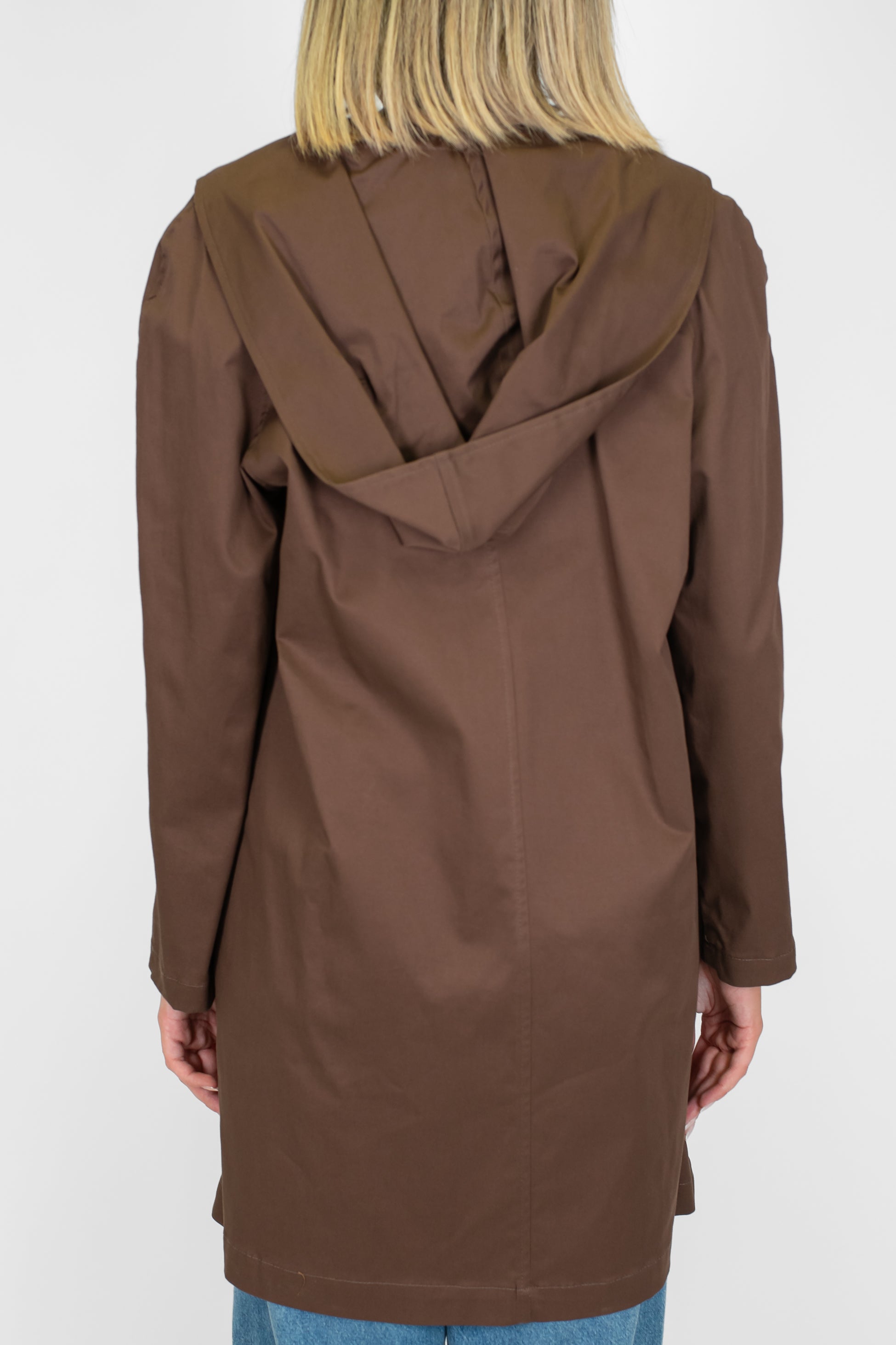 Motel - Trench midi con cappuccio e lacci