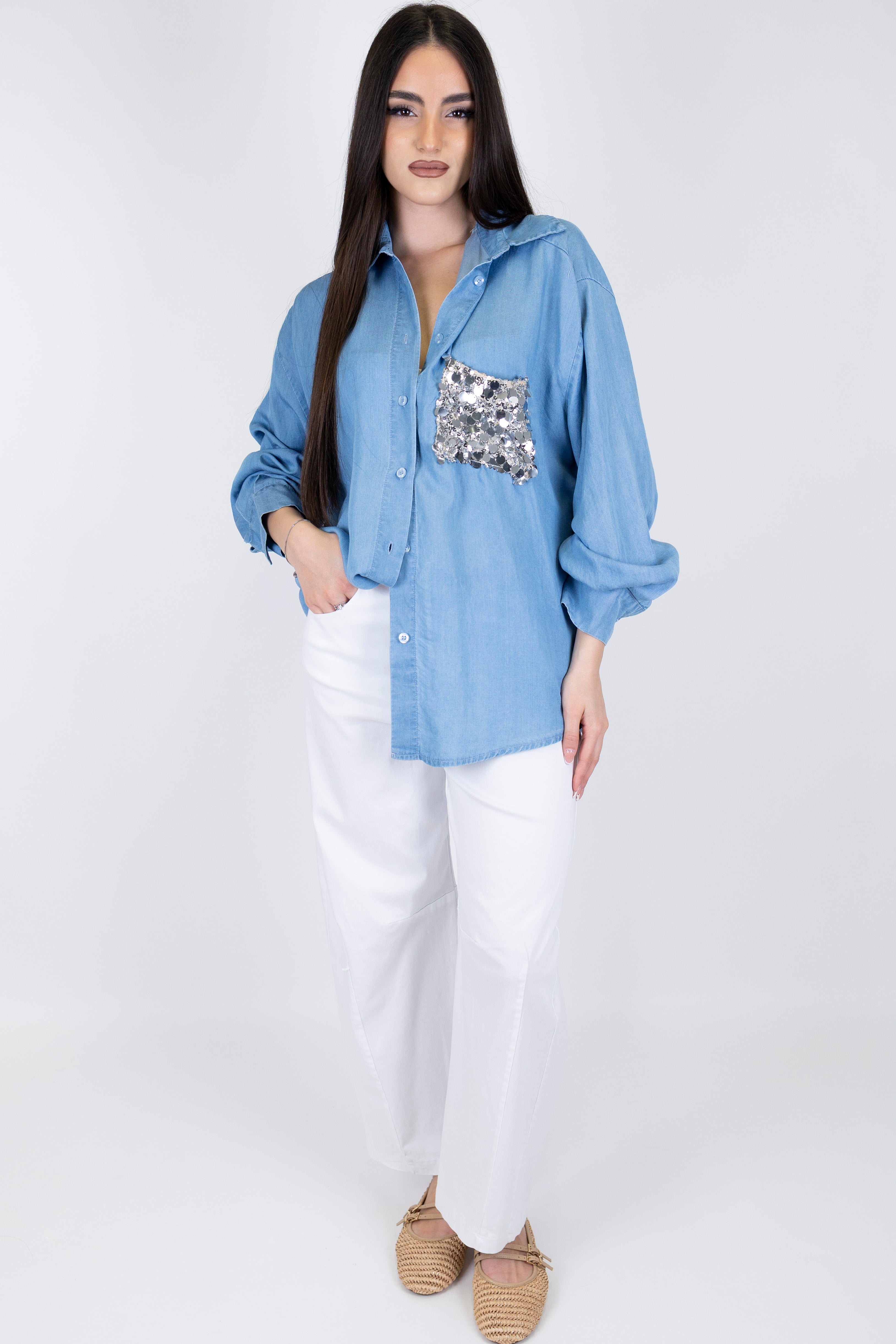 Haveone - Pantalone regular in cotone leggero