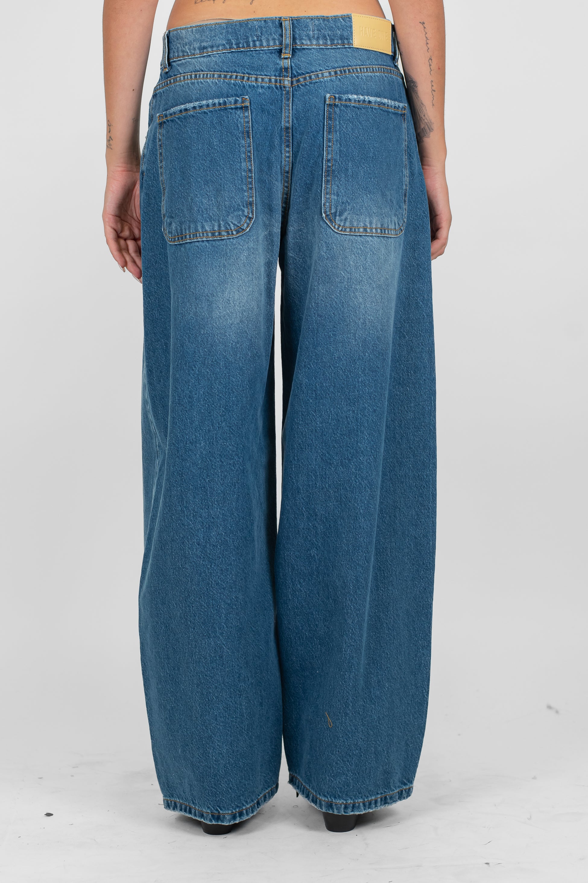 Haveone - Jeans palazzo lavaggio medio modello Bella