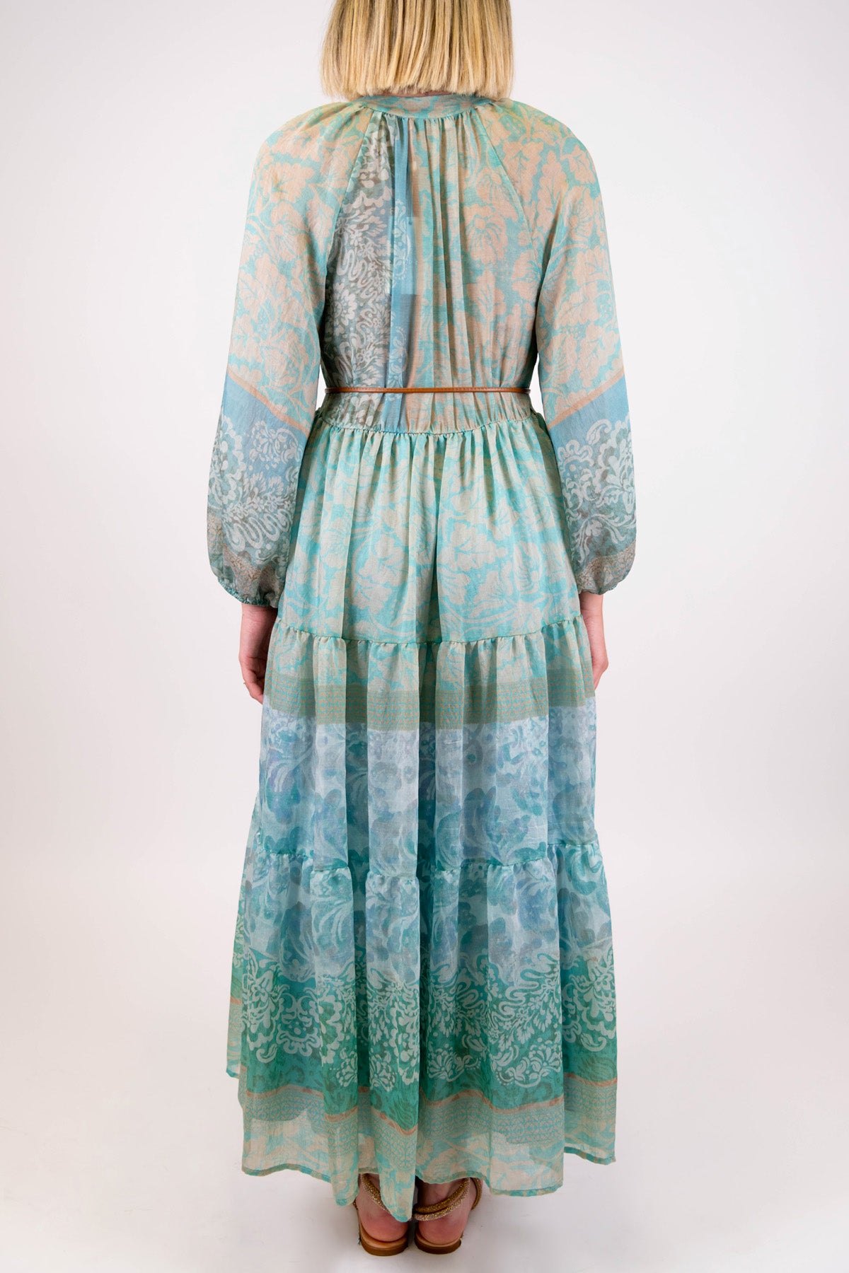 Motel - Chemisier fantasia floreale astratta in lyocell con collo coreano