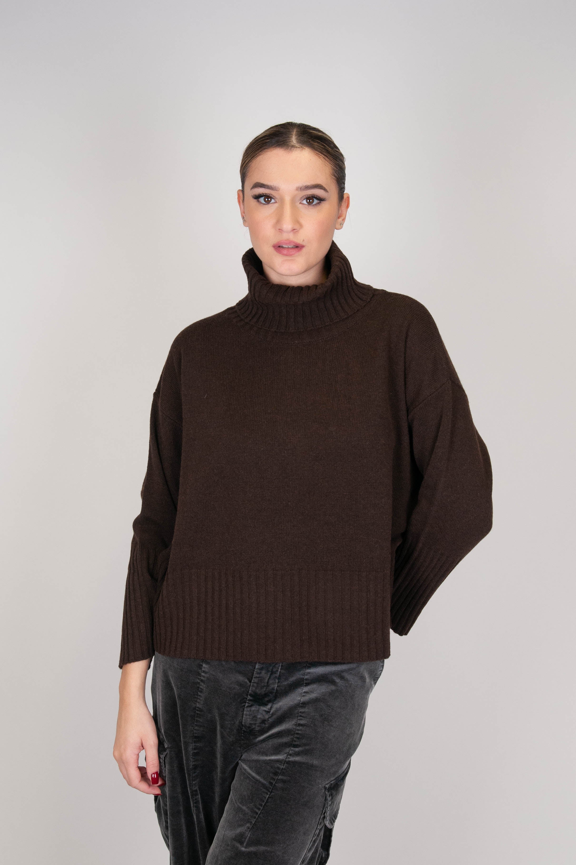 Tensione in - Dolcevita over in misto lana e cashmere