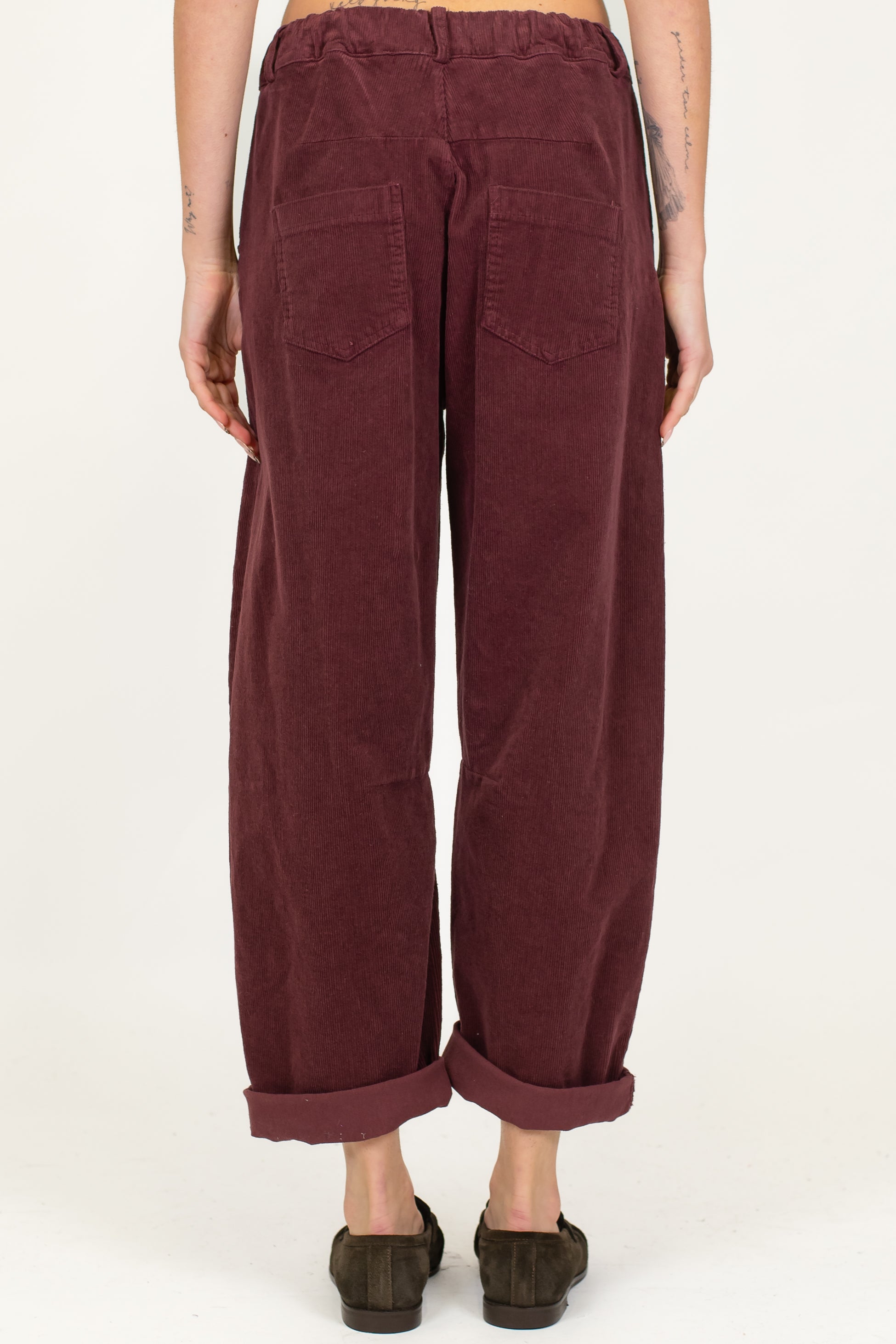 Motel - Pantalone balloon in velluto a coste con elastico sul retro