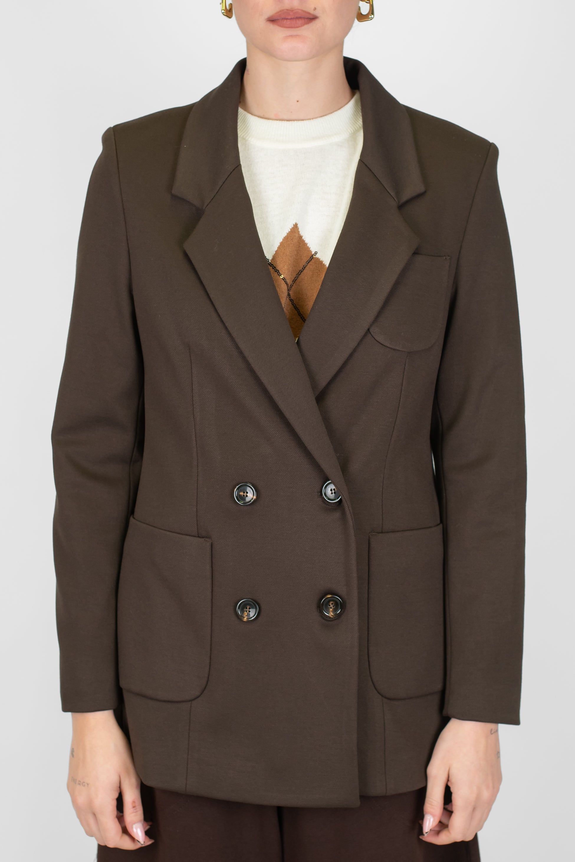 Motel - Giacca doppiopetto con taschini laterali