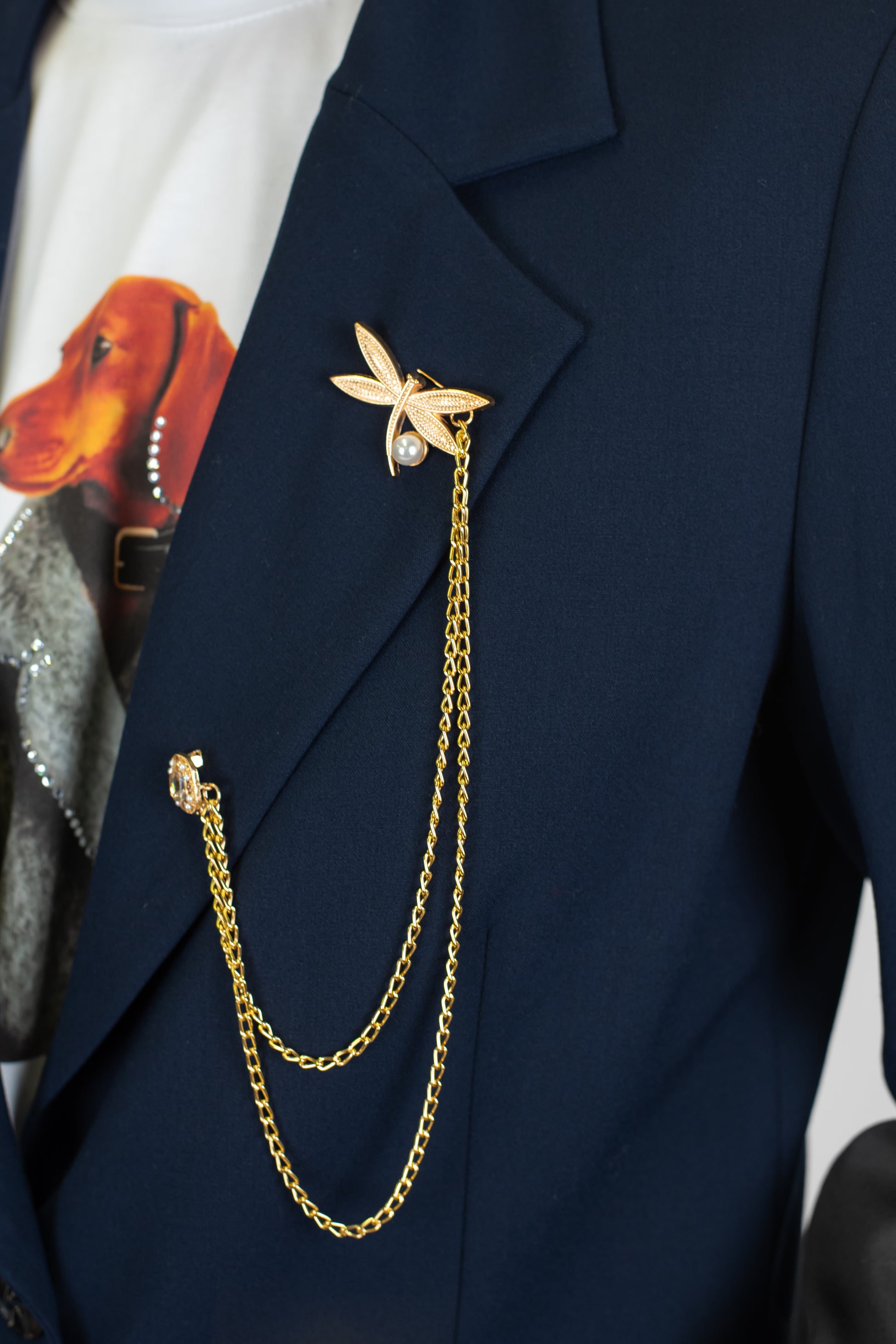 Tensione in - Giacca monopetto con spilla