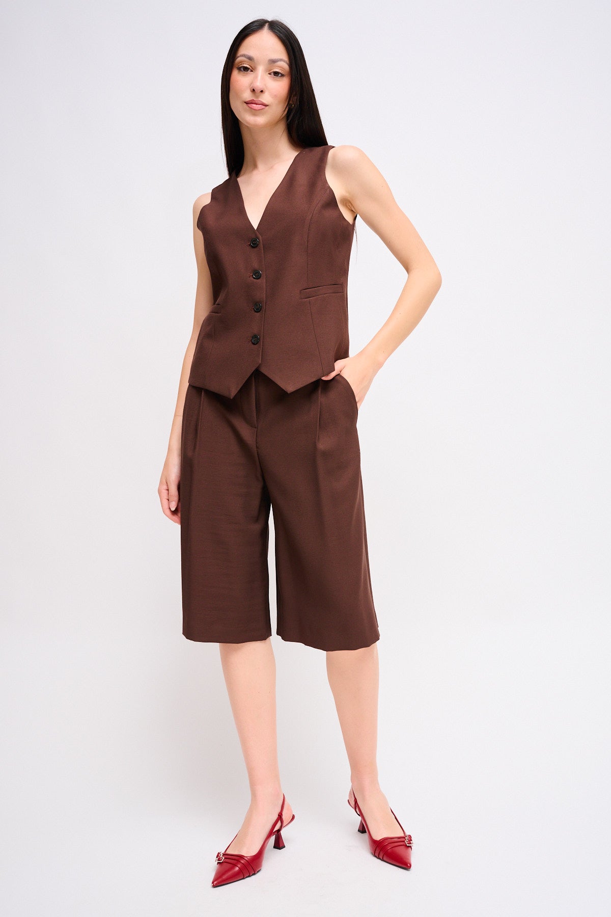 Maryley - Coordinato con gilet e bermuda