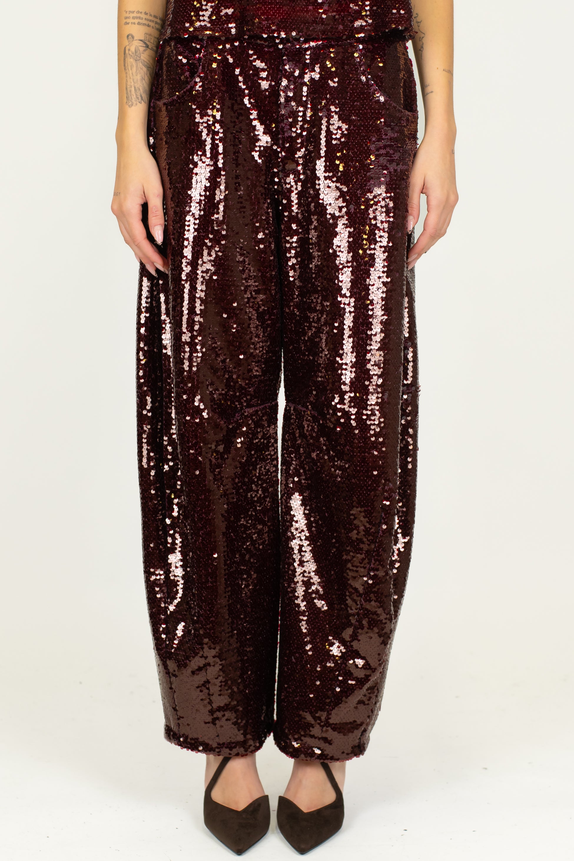 Tensione in - Pantalone balloon in paillettes