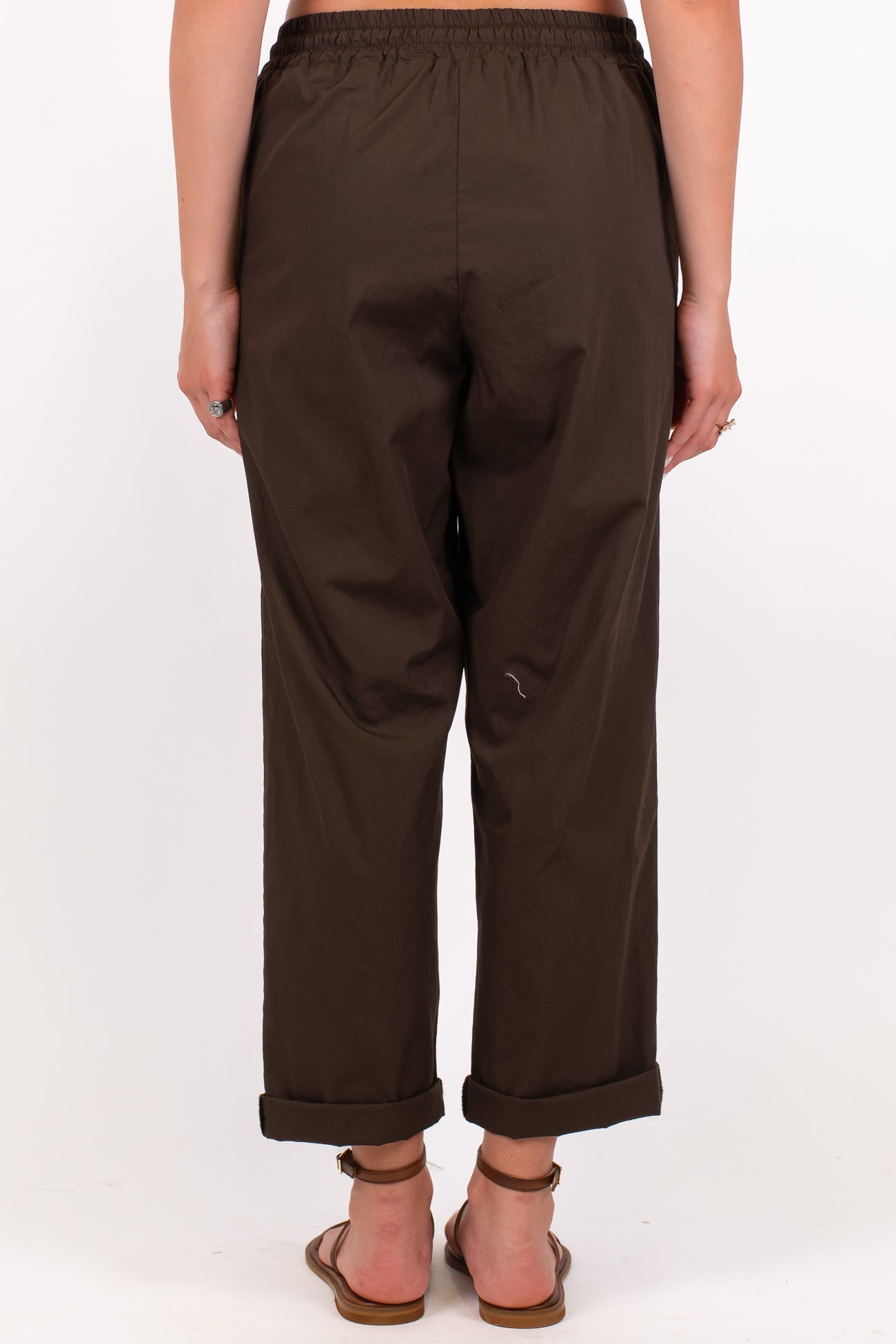 Haveone - Pantalone regular in cotone leggero con coulisse