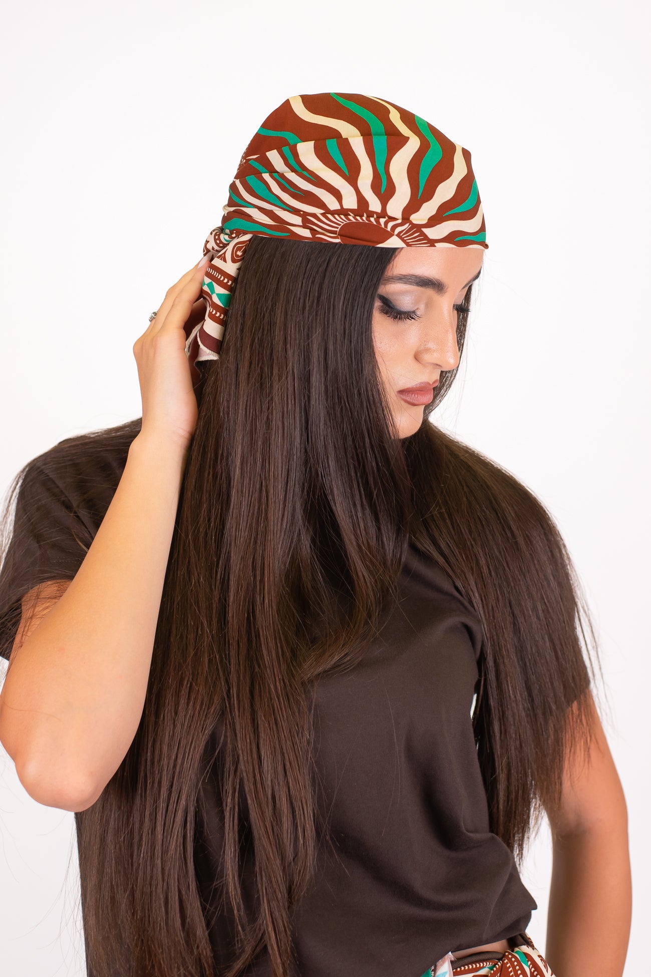 Tensione in - Bandana fantasia etnica in viscosa leggera