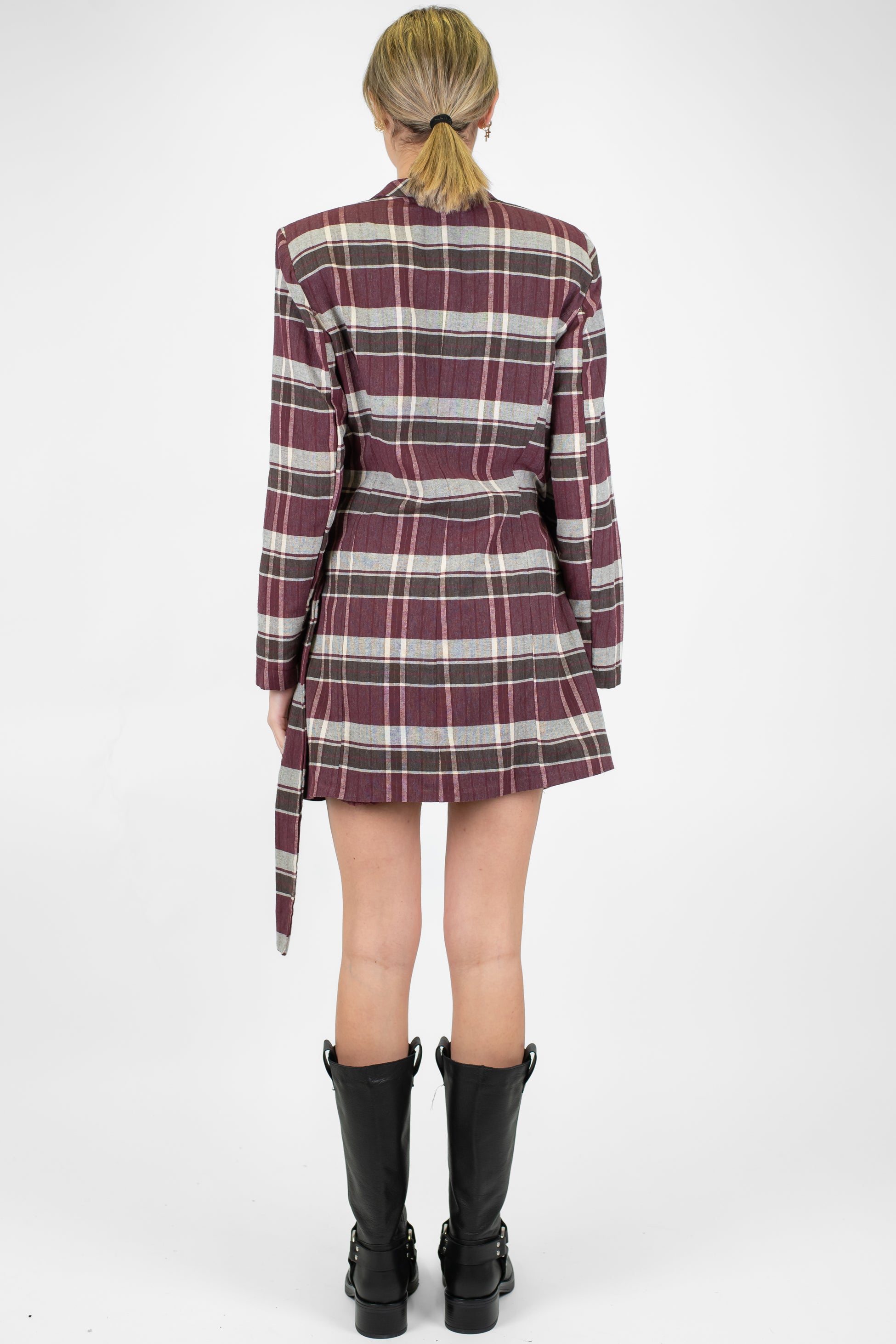 Motel - Abito corto fantasia check