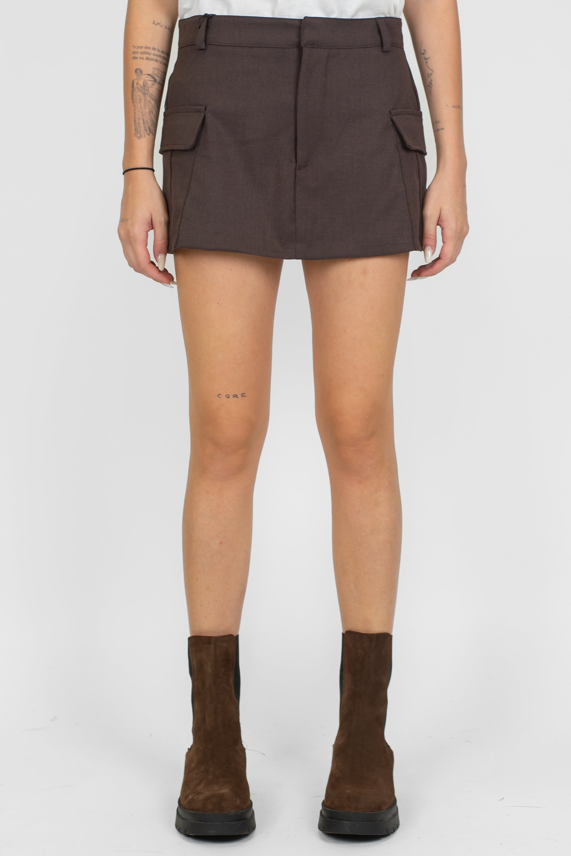 Tensione in - Panta-gonna con taschini laterali