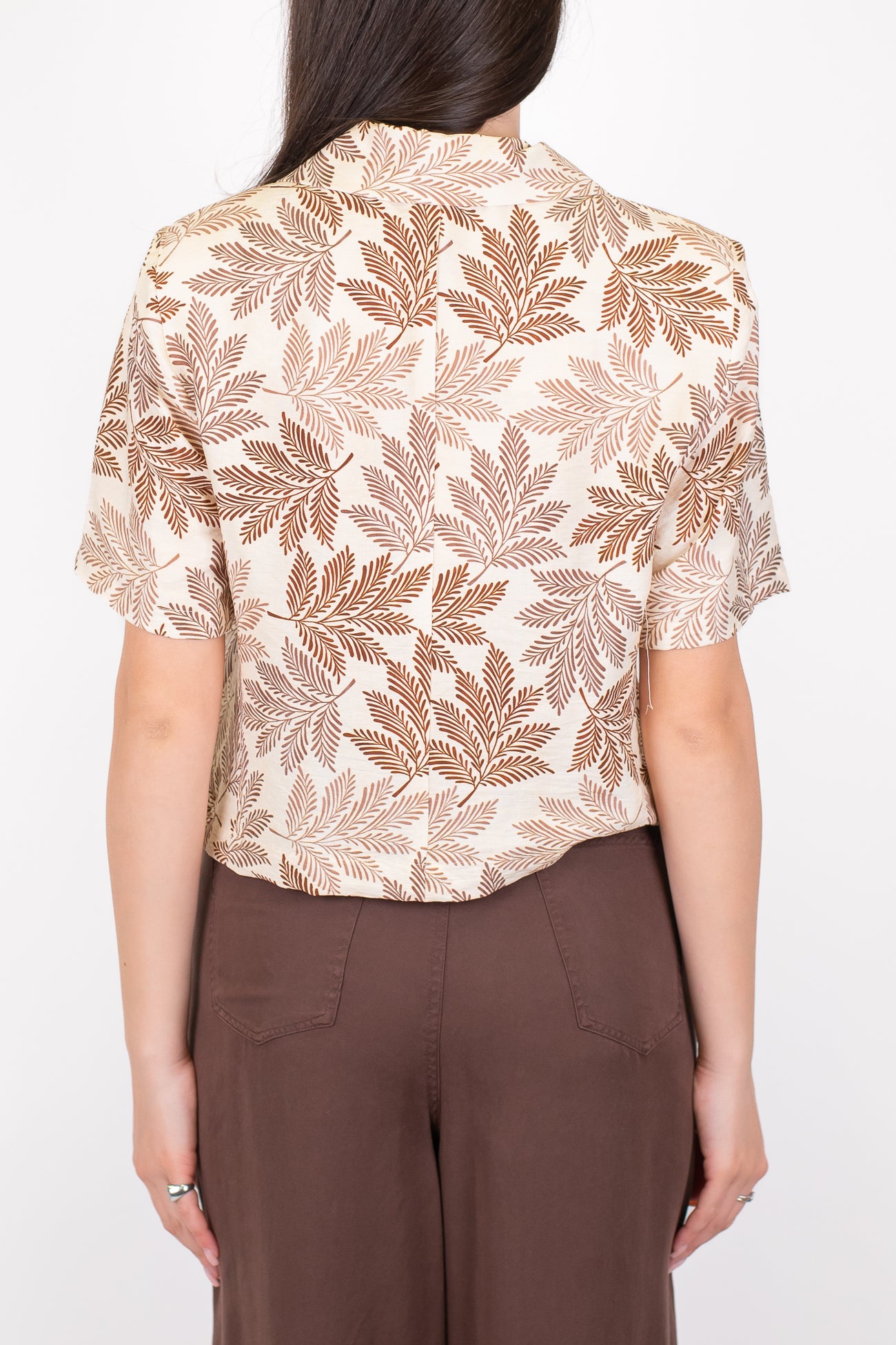 Haveone - Giacca crop monopetto fantasia